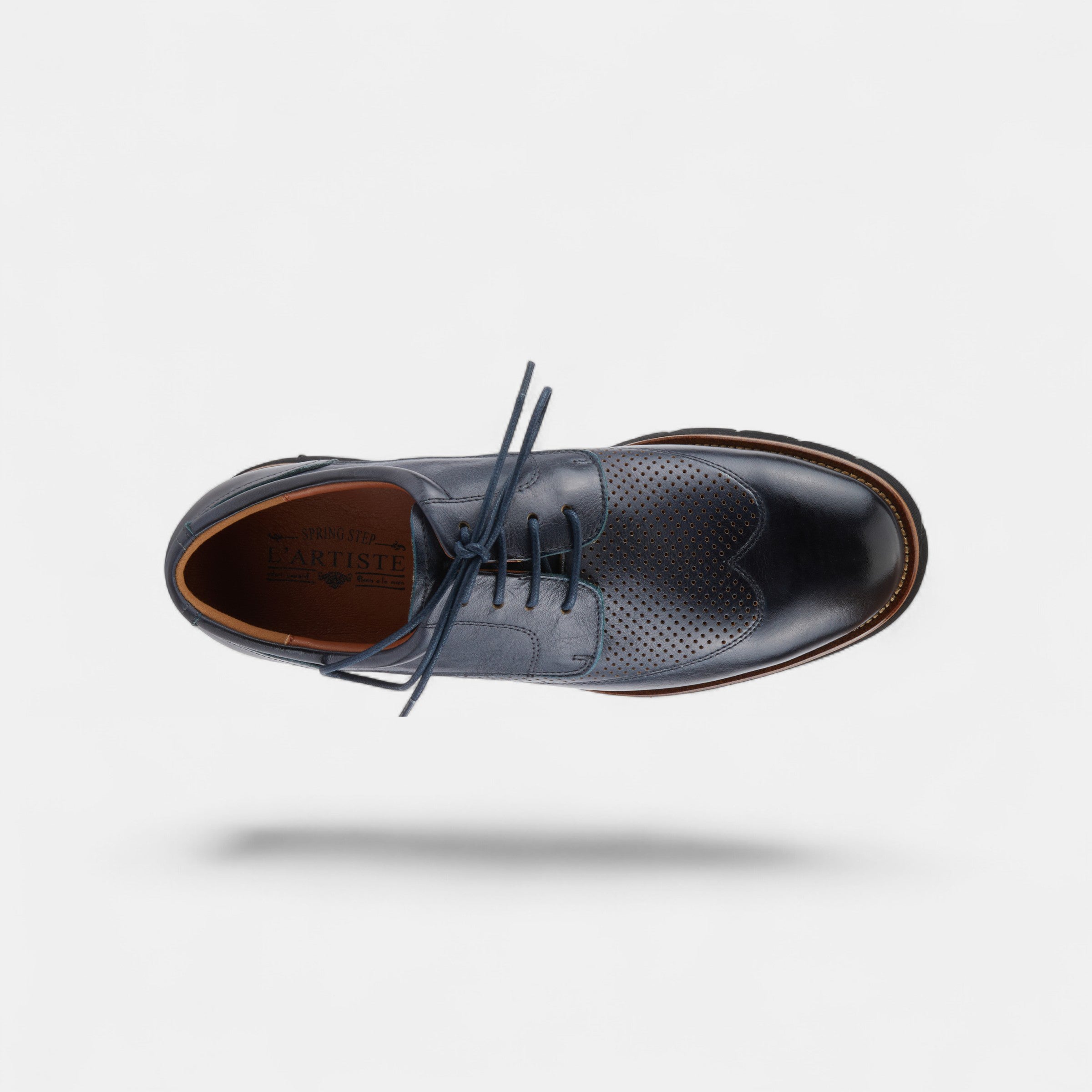 L'ARTISTE MEN ADLER NAVY LEATHER OXFORD
