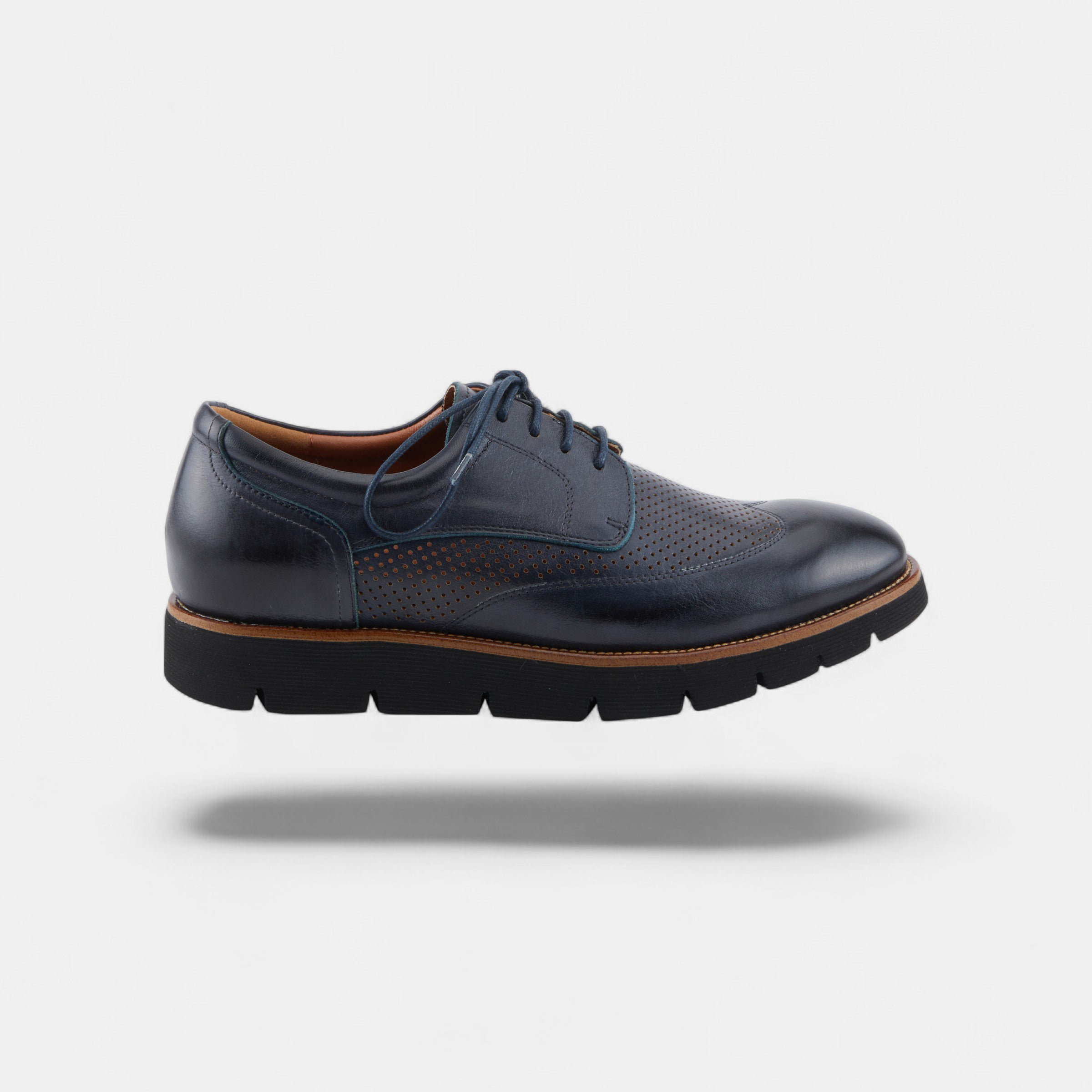 L'ARTISTE MEN ADLER NAVY LEATHER OXFORD