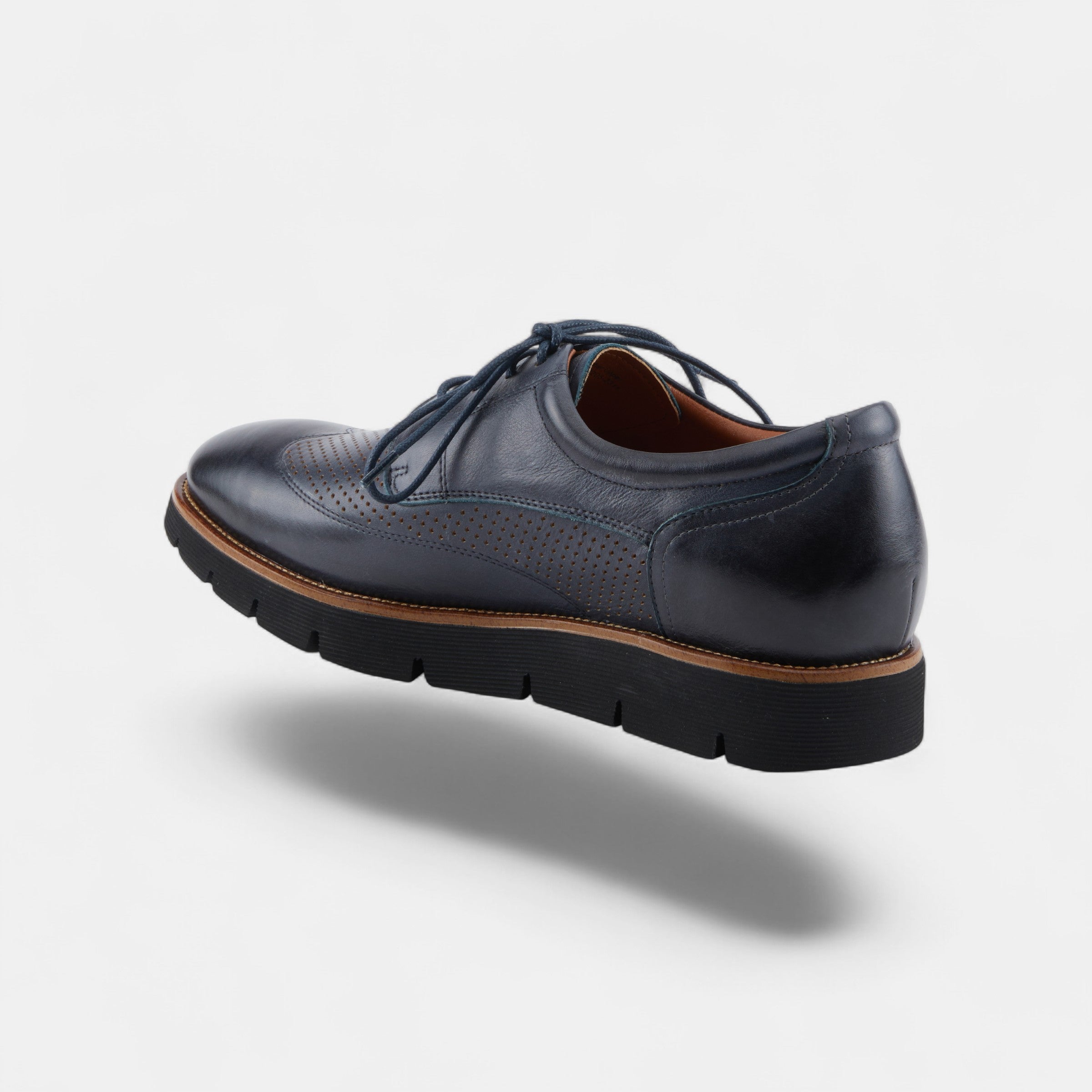 L'ARTISTE MEN ADLER NAVY LEATHER OXFORD