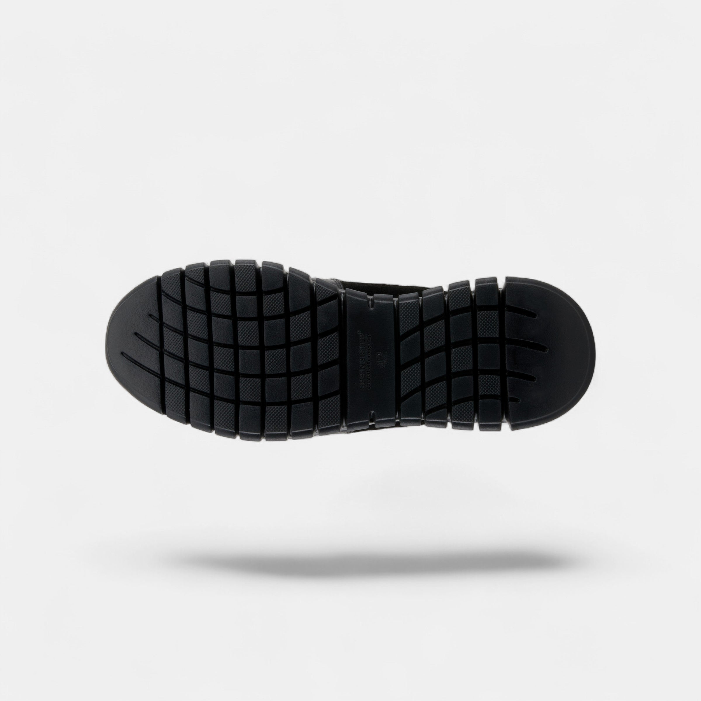 SPRING STEP MEN ALTON BLACK LEATHER & SUEDE SNEAKER