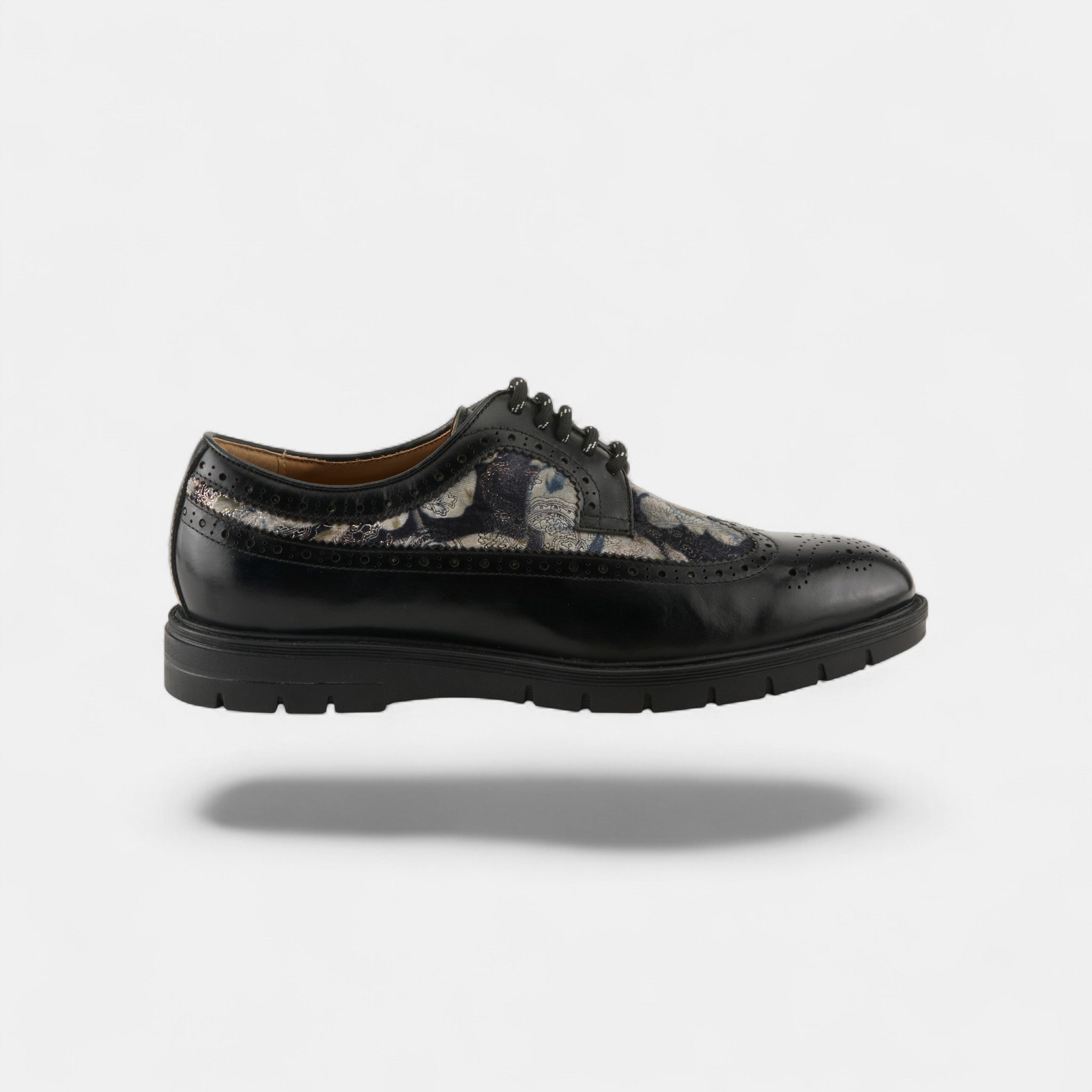 L'ARTISTE MEN ASHER BLACK MULTI WINGTIP OXFORD