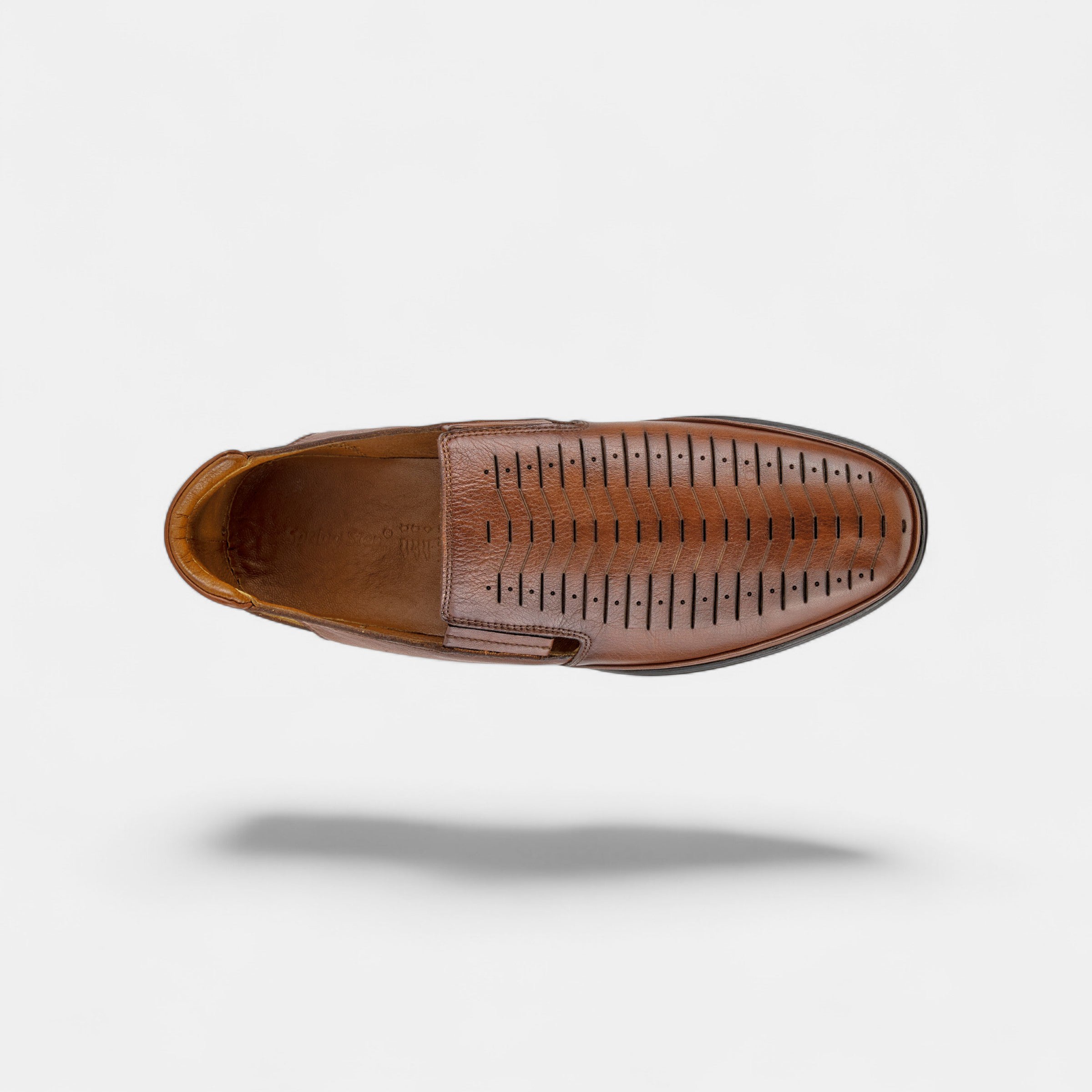 Spring Step Men Bane Breathable Camel Leather Slip-On