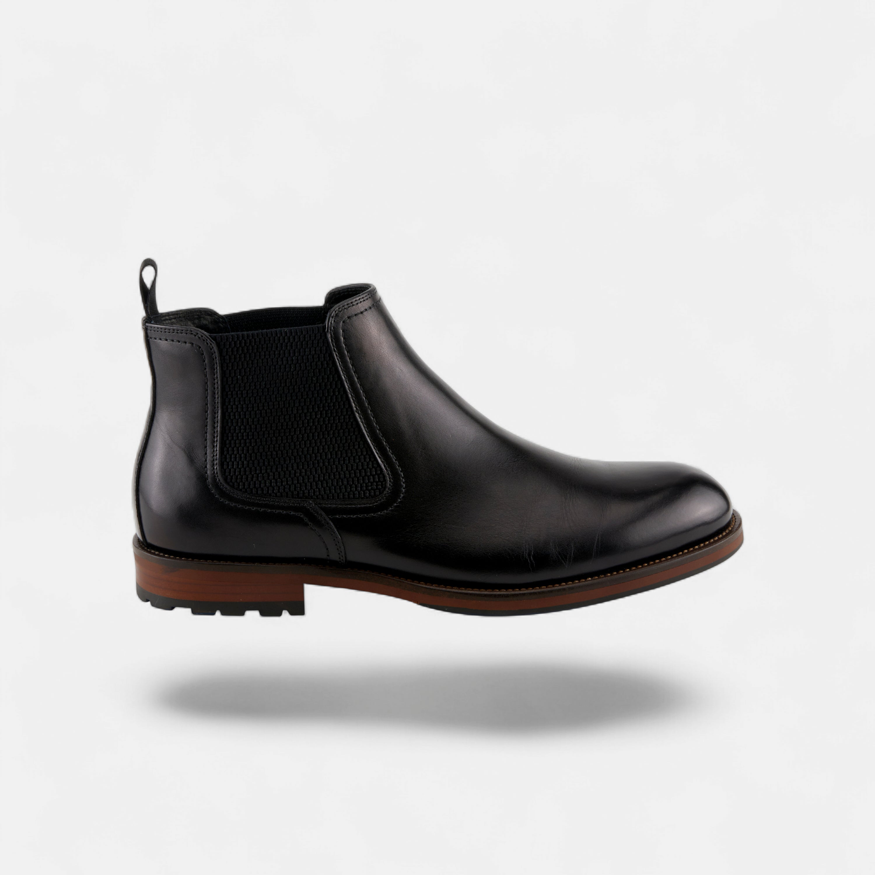 SPRING STEP MEN BAXTER BLACK LEATHER CHELSEA BOOT