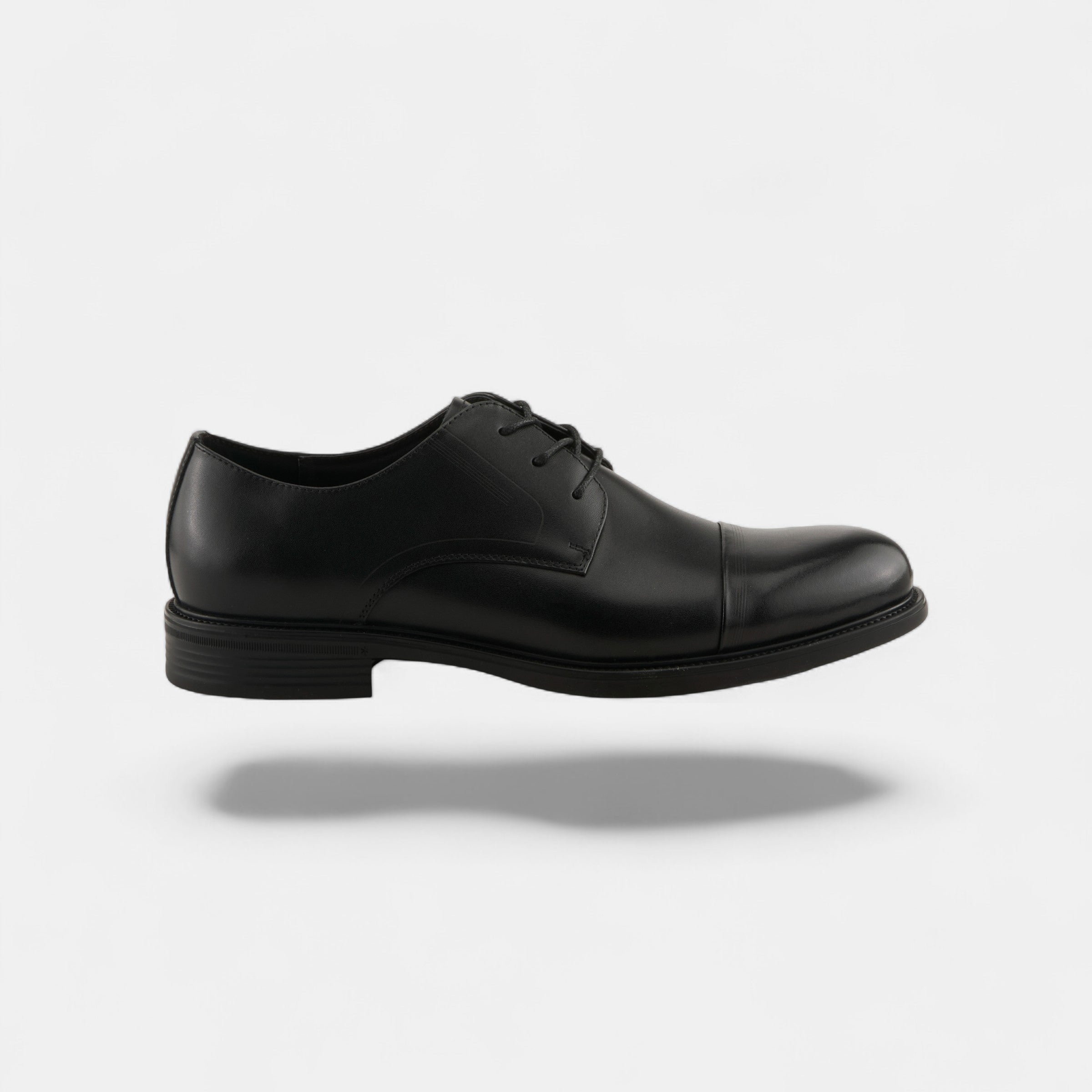 SPRING STEP MEN BENEL BLACK LEATHER CAP-TOE OXFORD