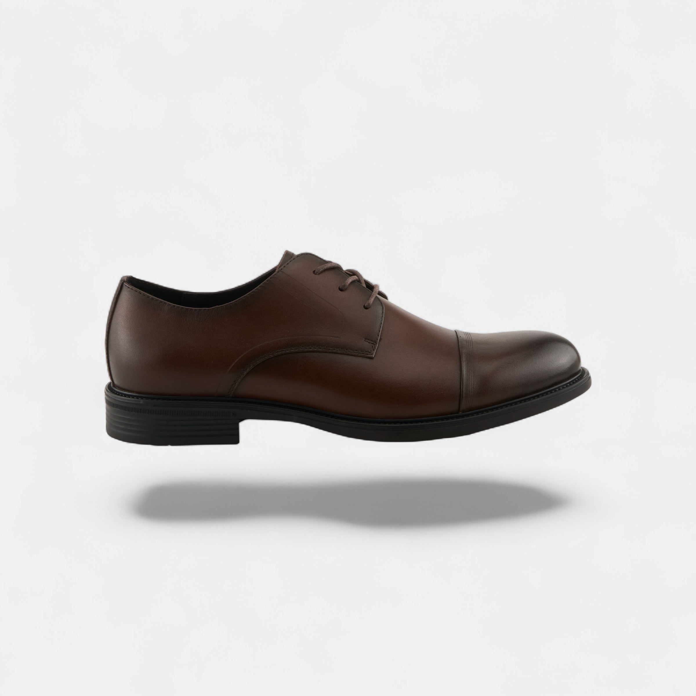 SPRING STEP MEN BENEL BROWN LEATHER CAP-TOE OXFORD