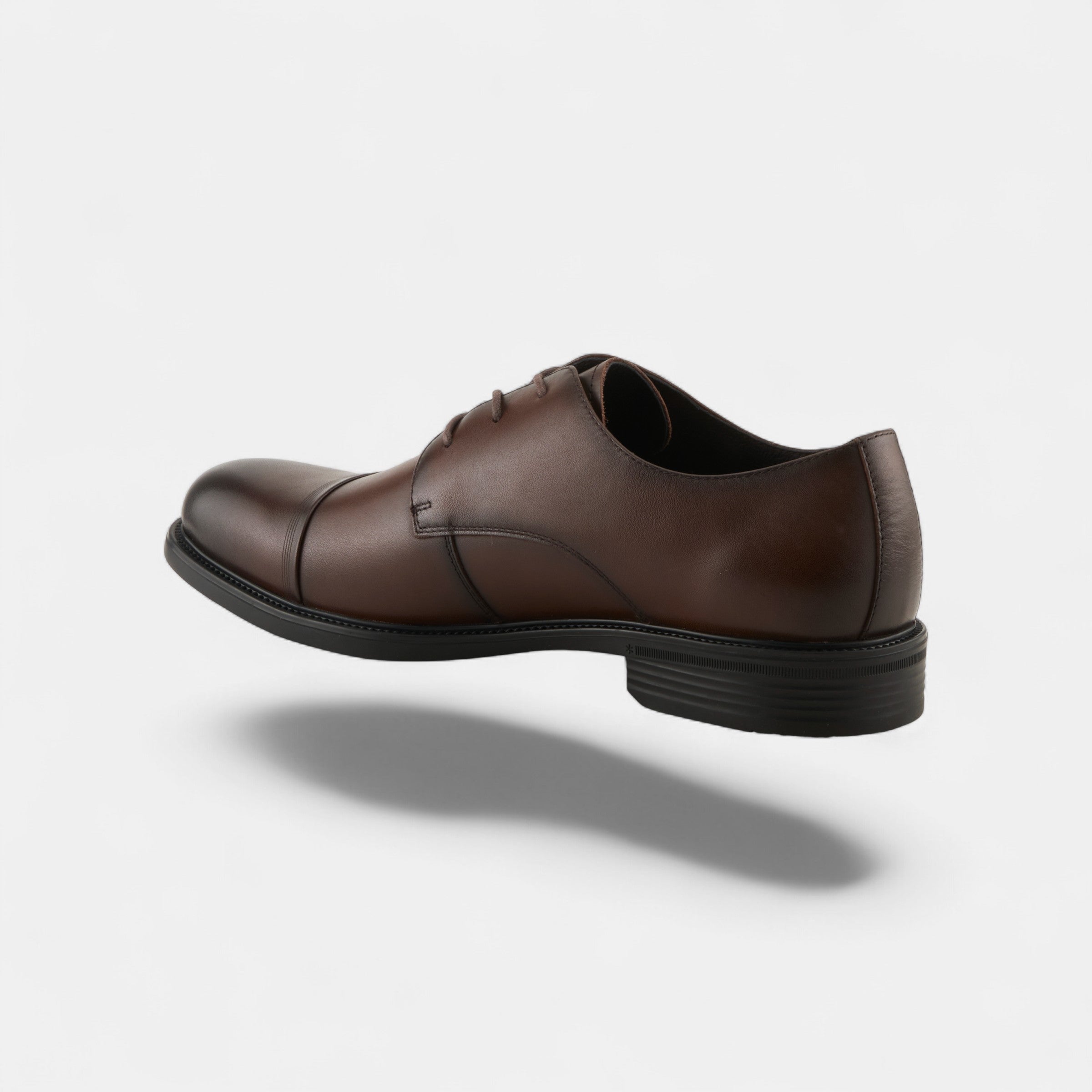 SPRING STEP MEN BENEL BROWN LEATHER CAP-TOE OXFORD