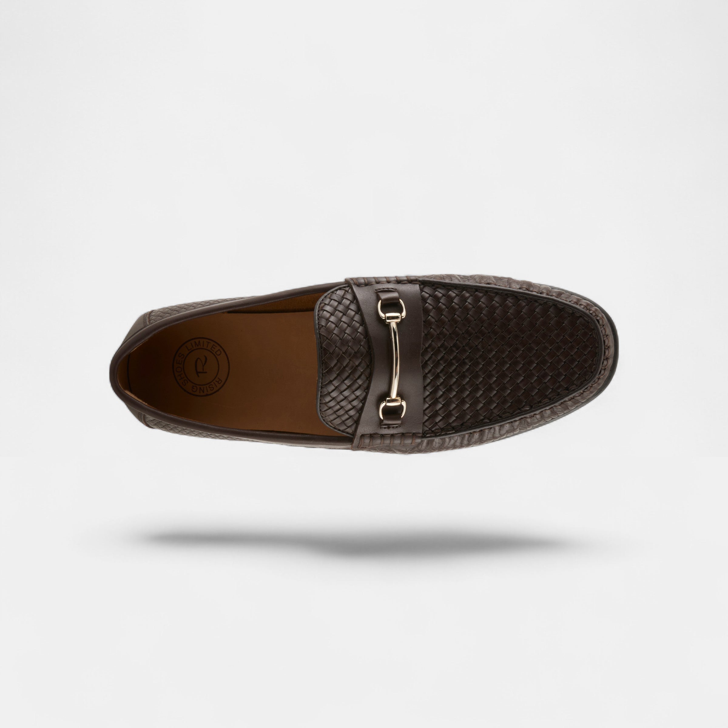 SPRING STEP MEN DECKARD WOVEN DARK BROWN LEATHER BIT LOAFER