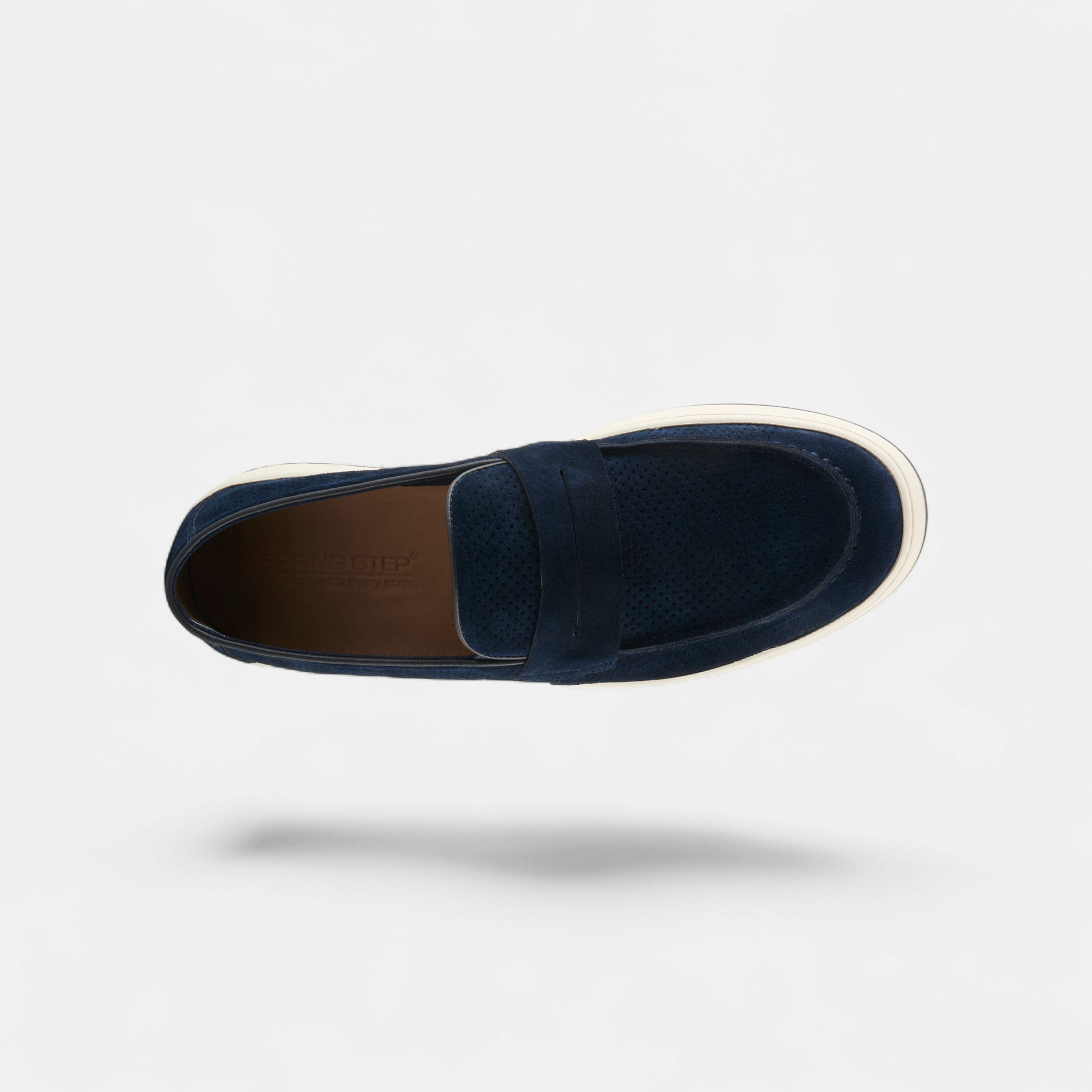 SPRING STEP MEN HOWE NAVY SUEDE SHOES