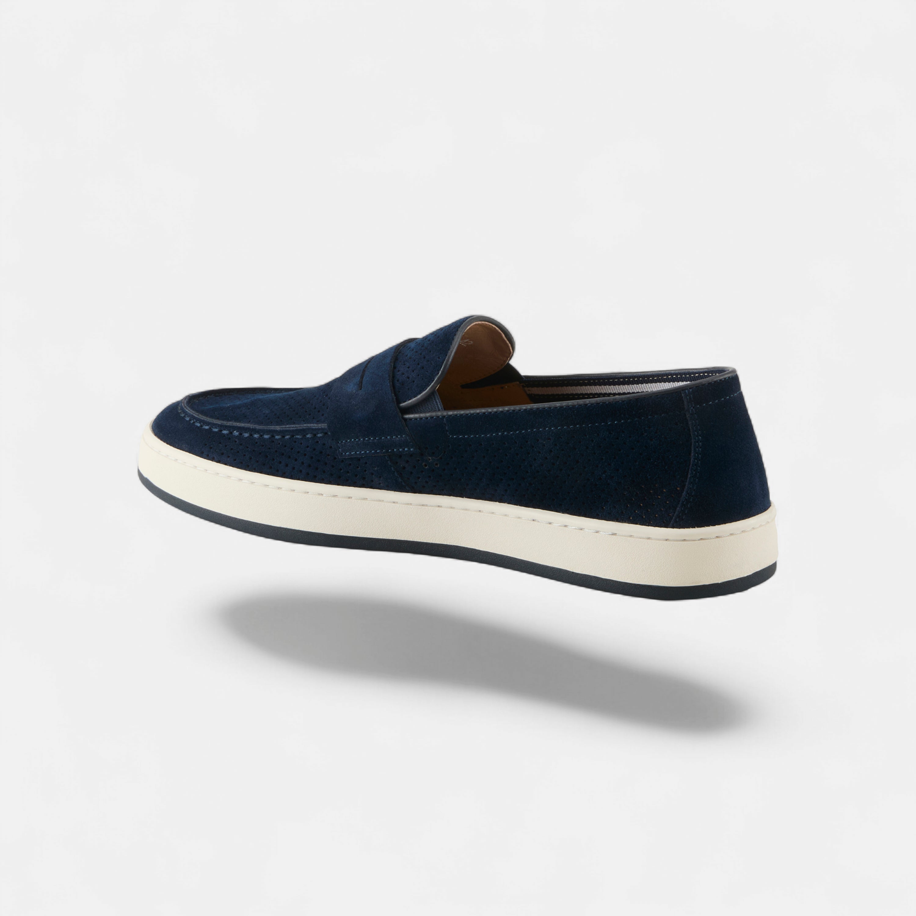 SPRING STEP MEN HOWE NAVY SUEDE SHOES