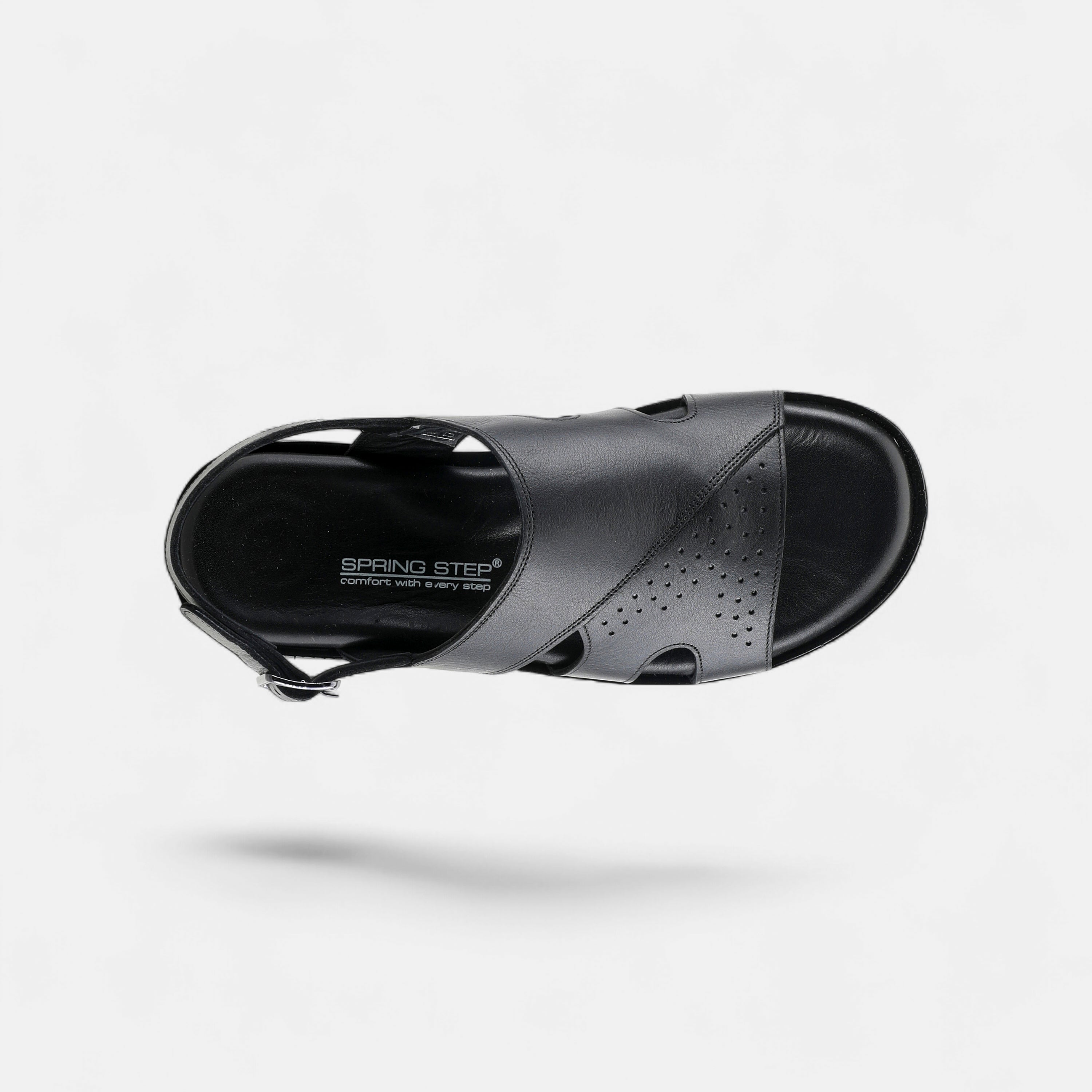 Spring Step Men Jeff Black Back Strap Sandals