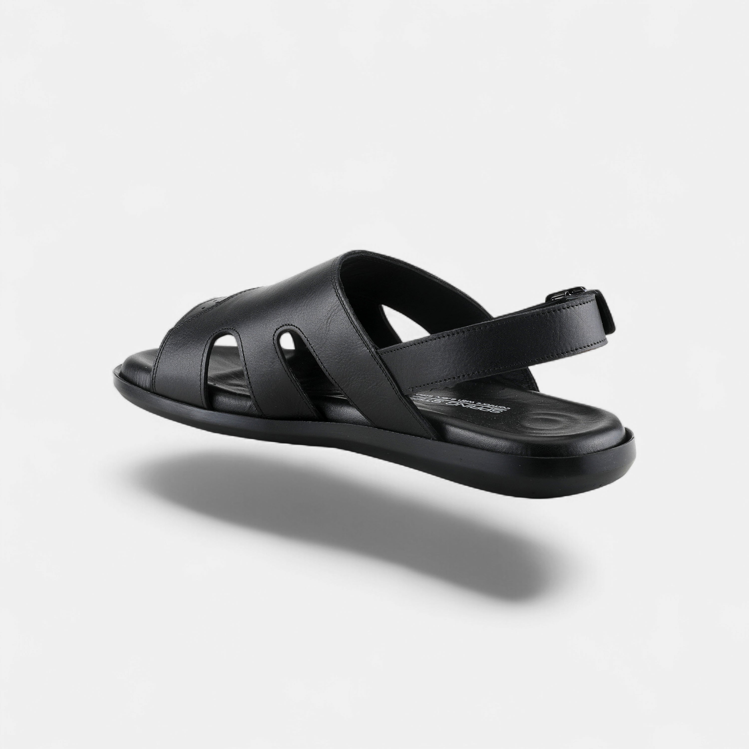 Spring Step Men Jeff Black Back Strap Sandals