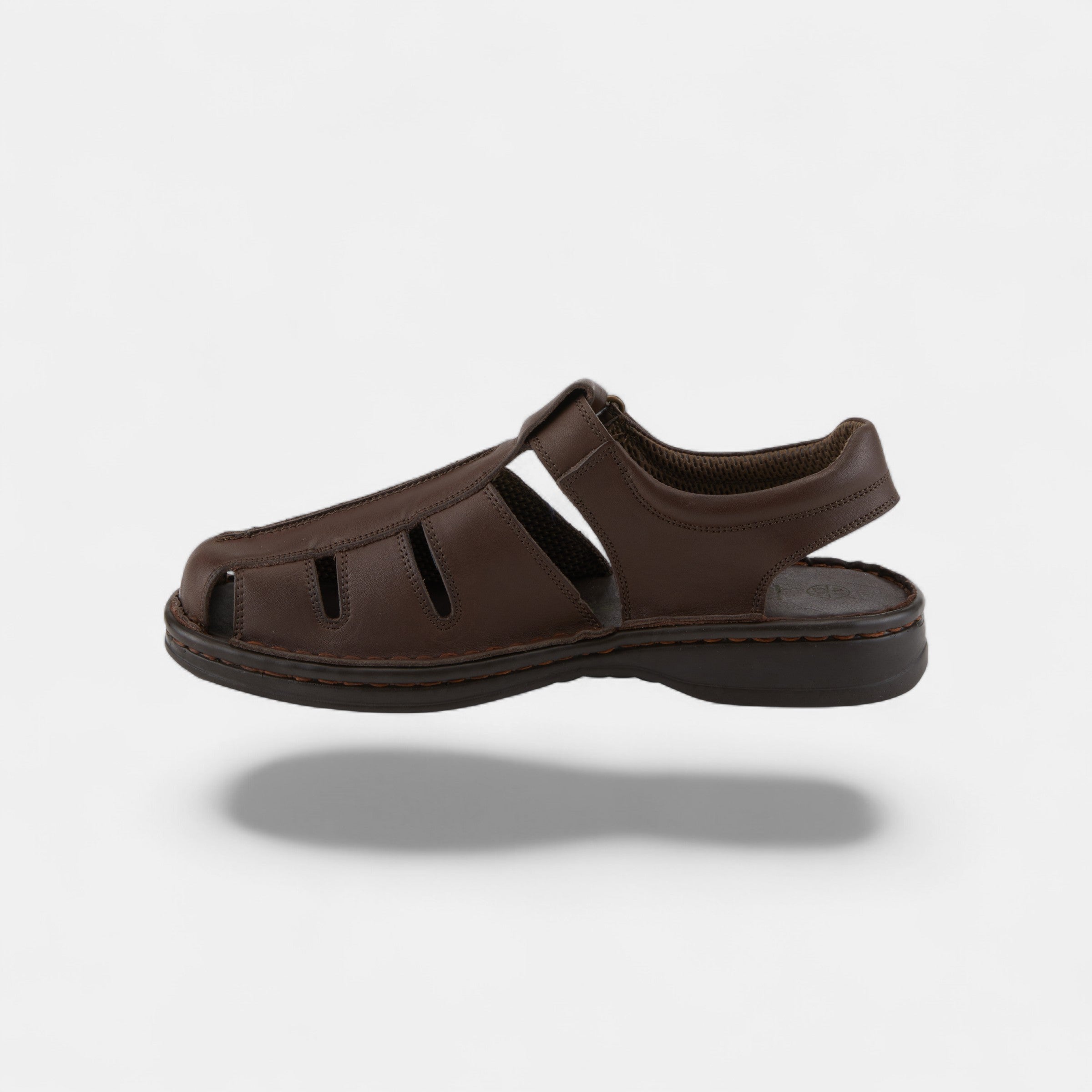 SPRING STEP MEN LAREDO DARK BROWN LEATHER SANDAL