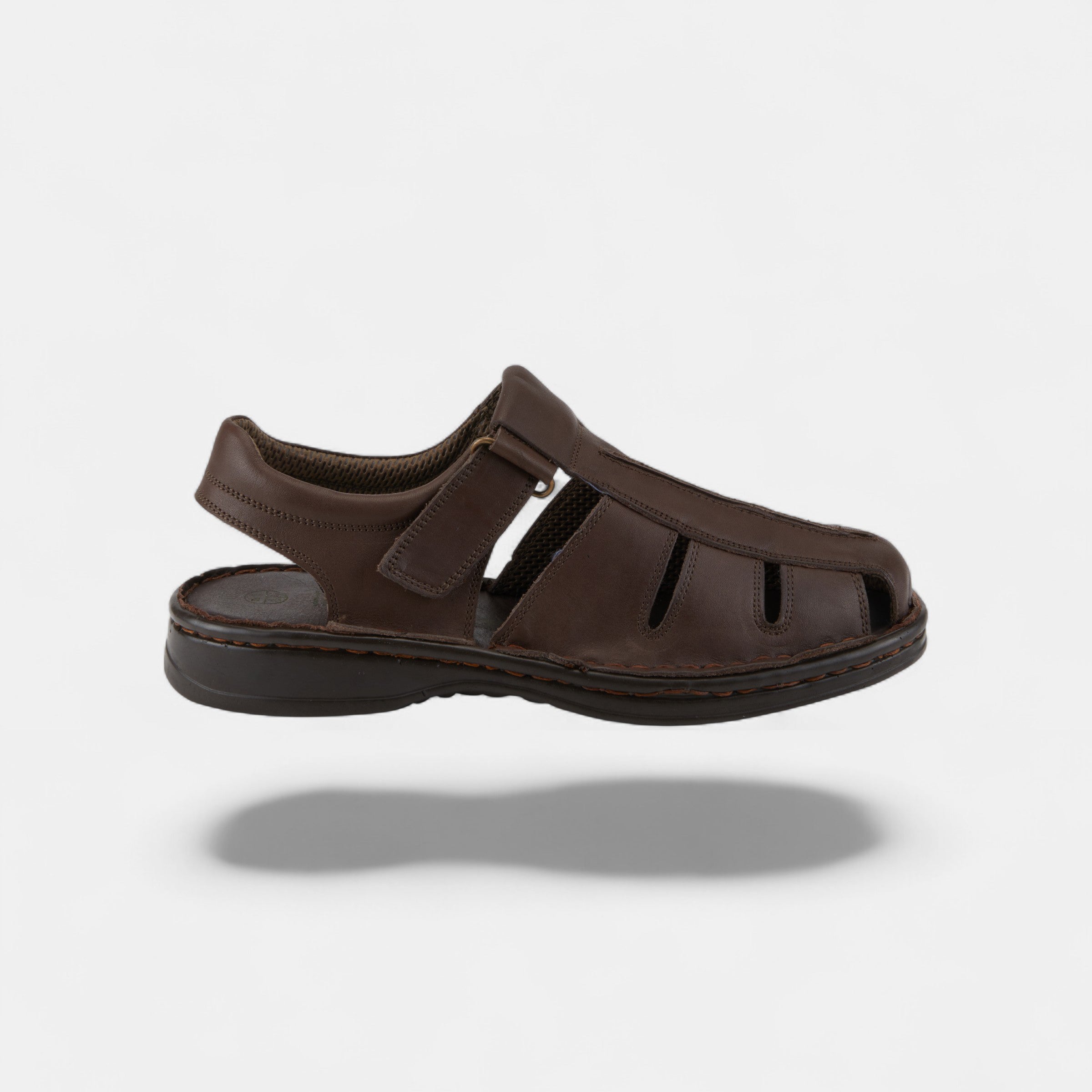SPRING STEP MEN LAREDO DARK BROWN LEATHER SANDAL