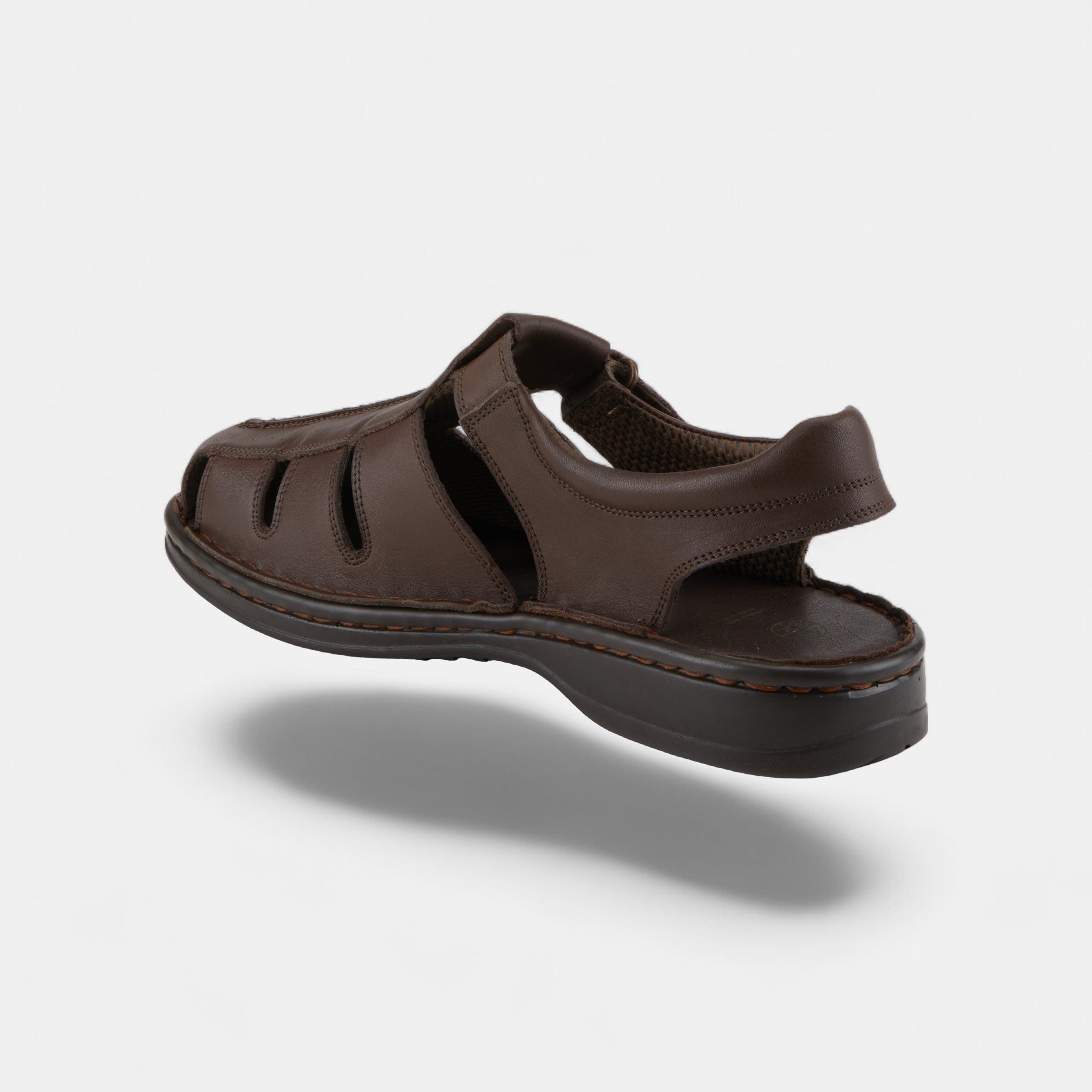 SPRING STEP MEN LAREDO DARK BROWN LEATHER SANDAL