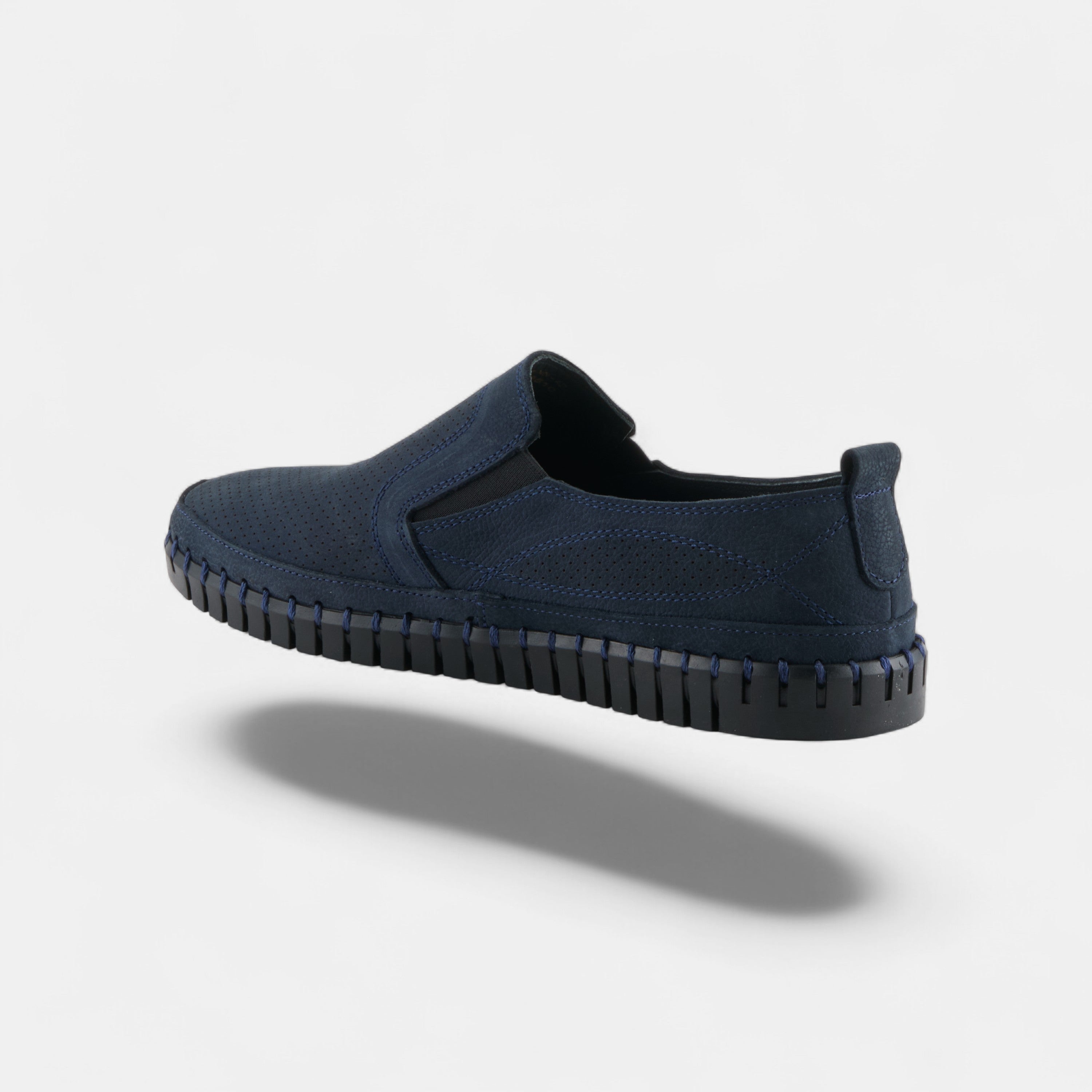 Spring Step Men Mateo Navy Nubuck Leather Loafer