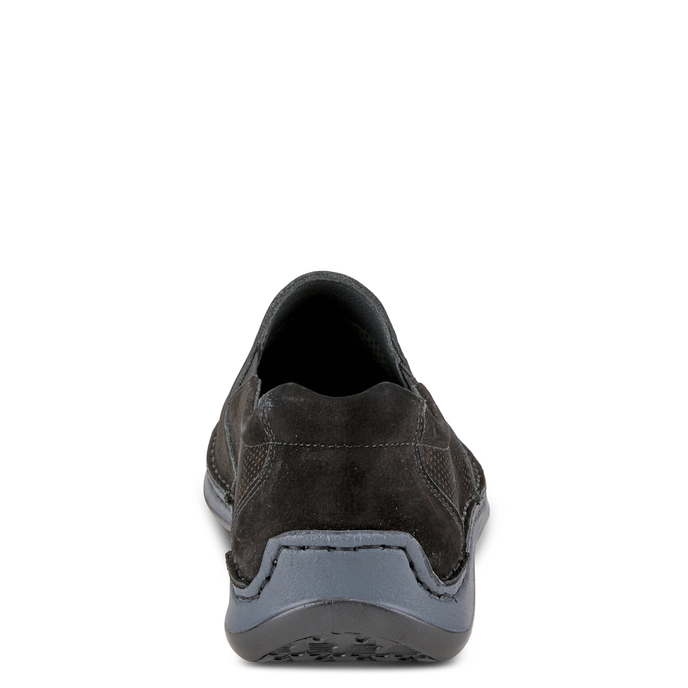 Surano men's slip-on casual shoes in Black Nubuck