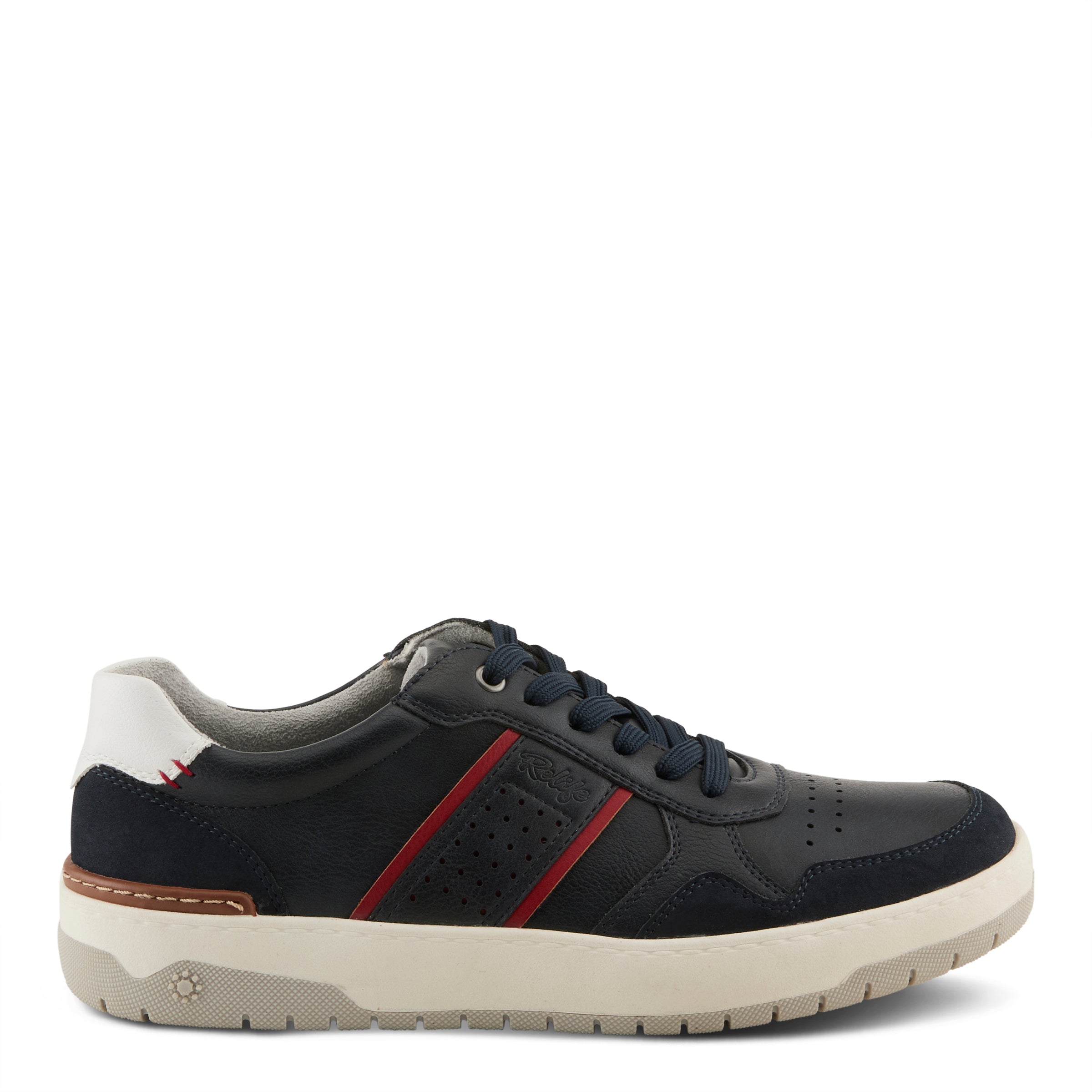 Syed men's lace-up casual sneakers in Navy