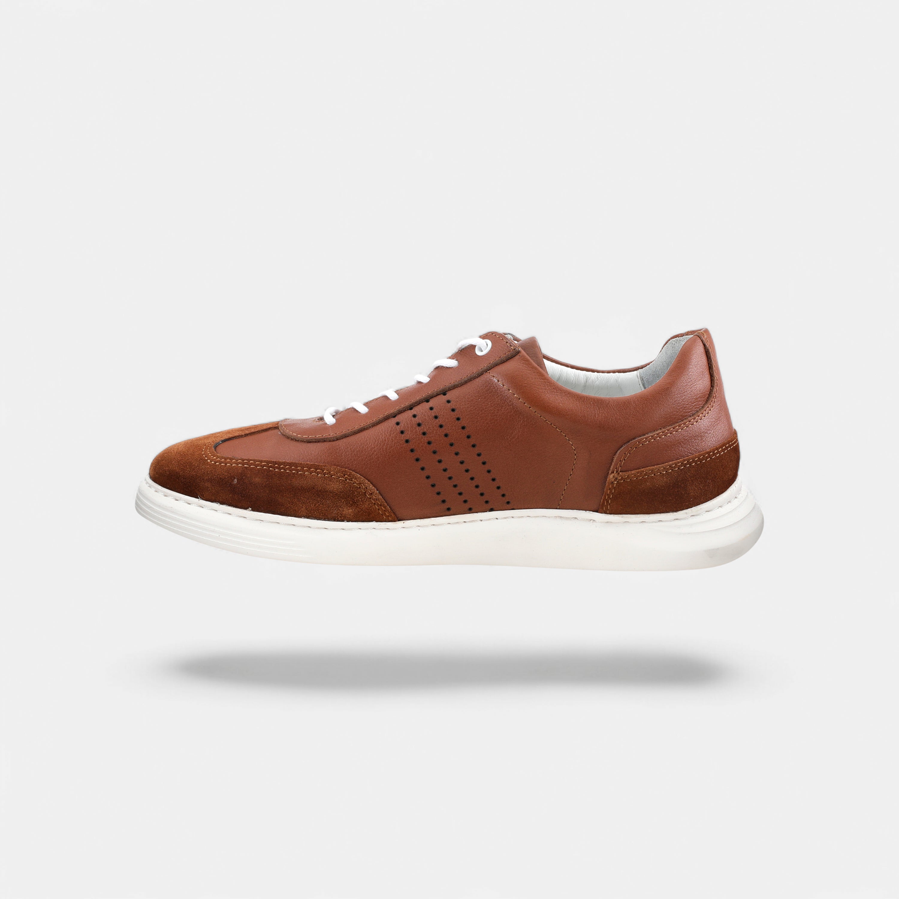 SPRING STEP MEN TRETON BROWN LACE-UP SNEAKERS