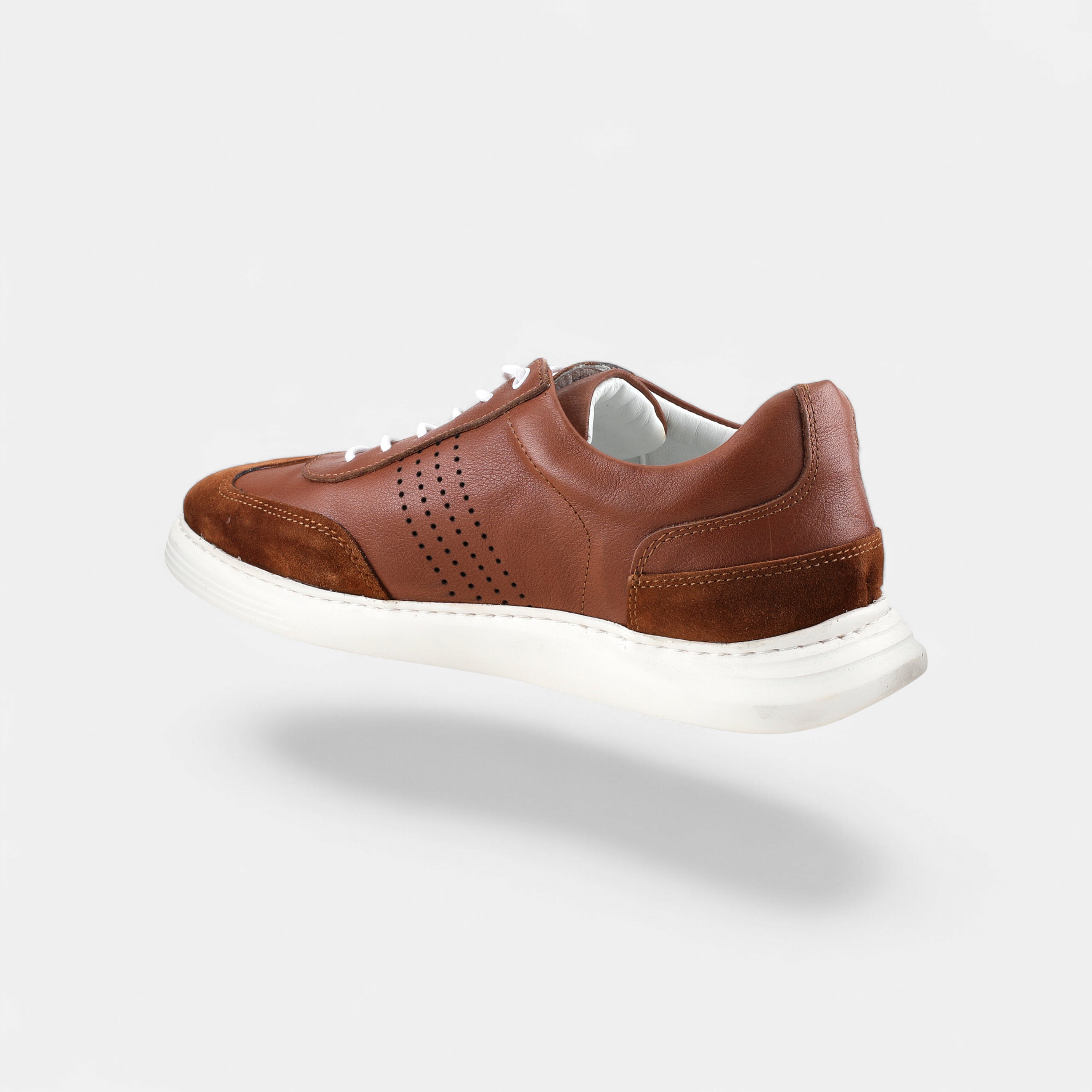 SPRING STEP MEN TRETON BROWN LACE-UP SNEAKERS