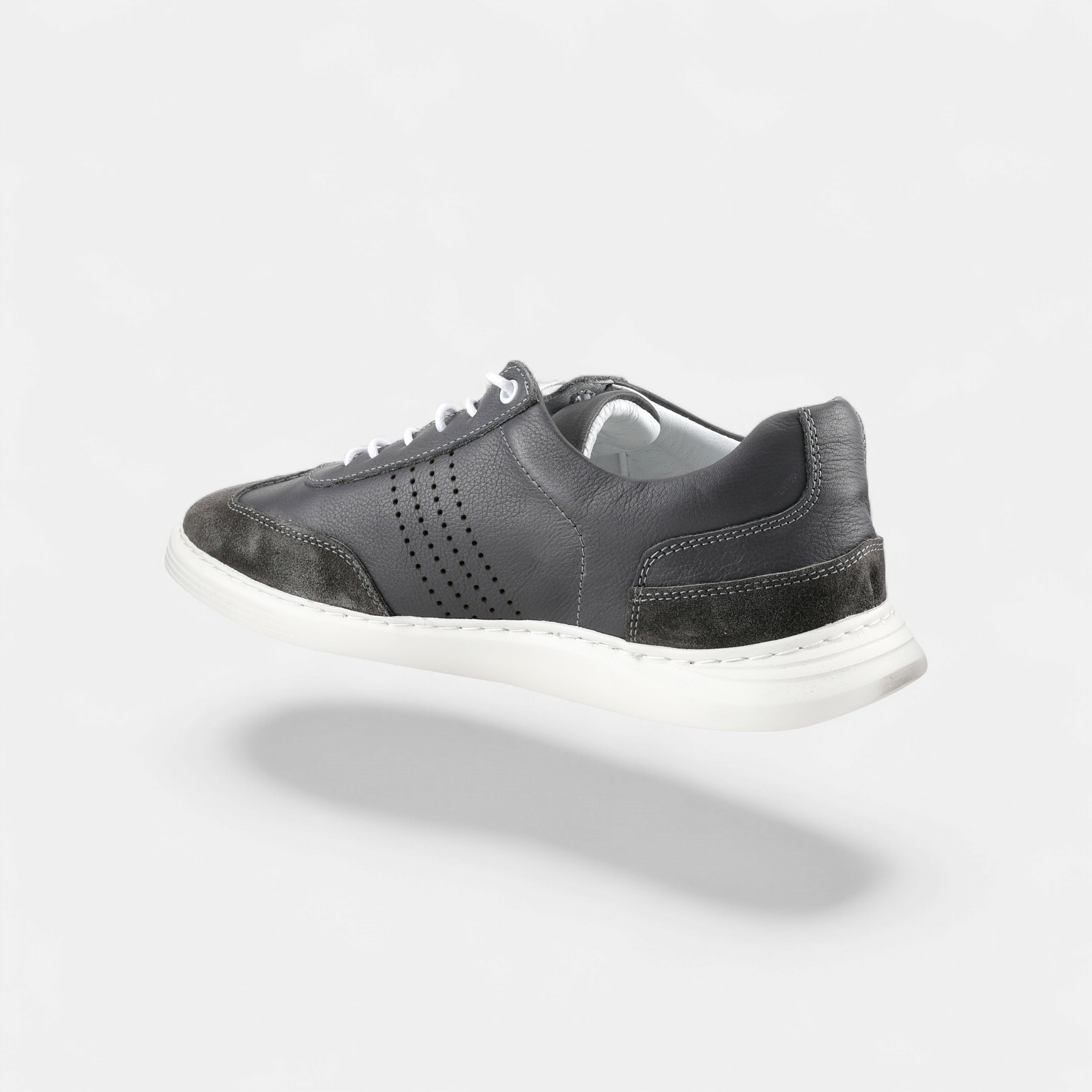 SPRING STEP MEN TRETON GREY LACE-UP SNEAKERS