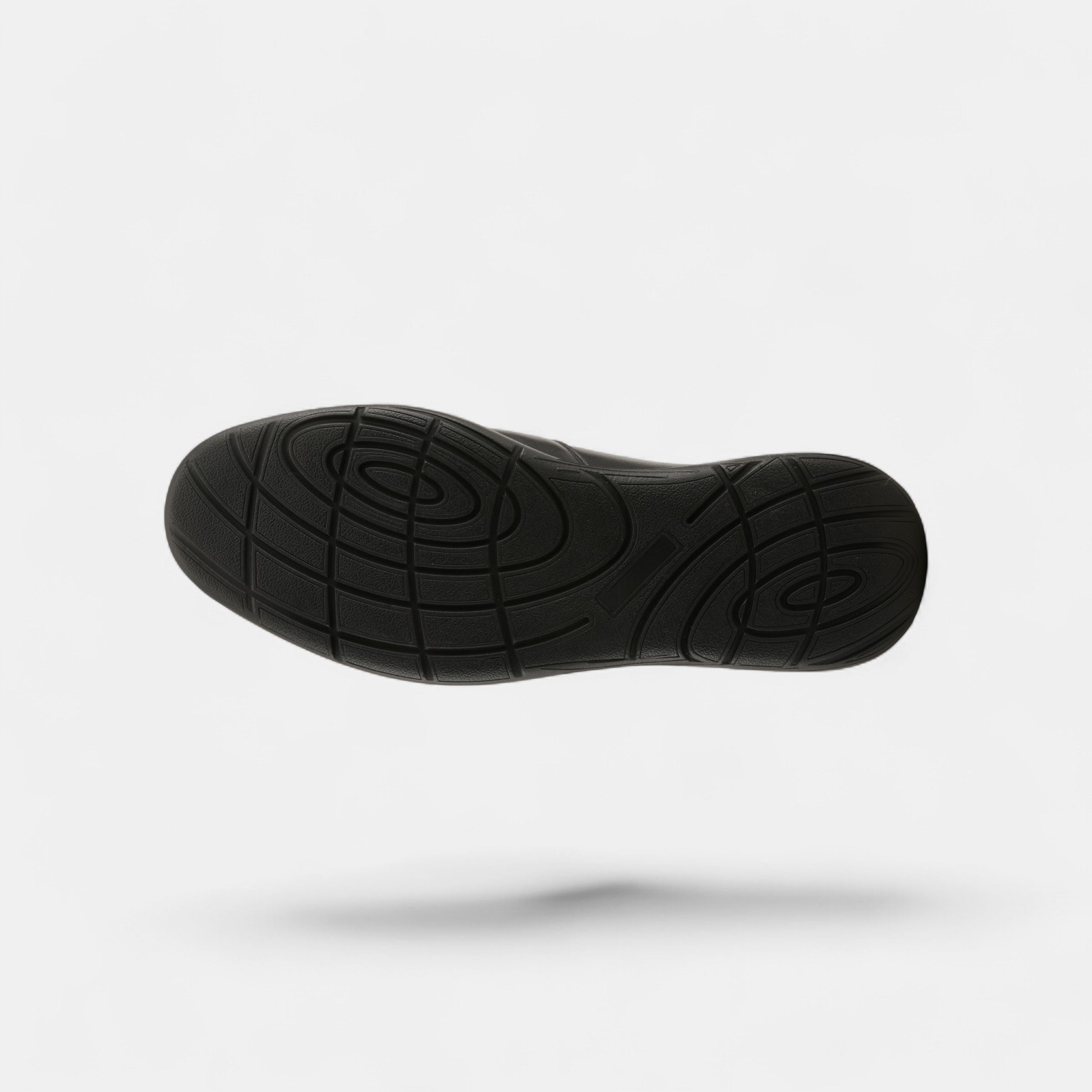 SPRING STEP MEN ABSHER BLACK LEATHER SLIP-ON