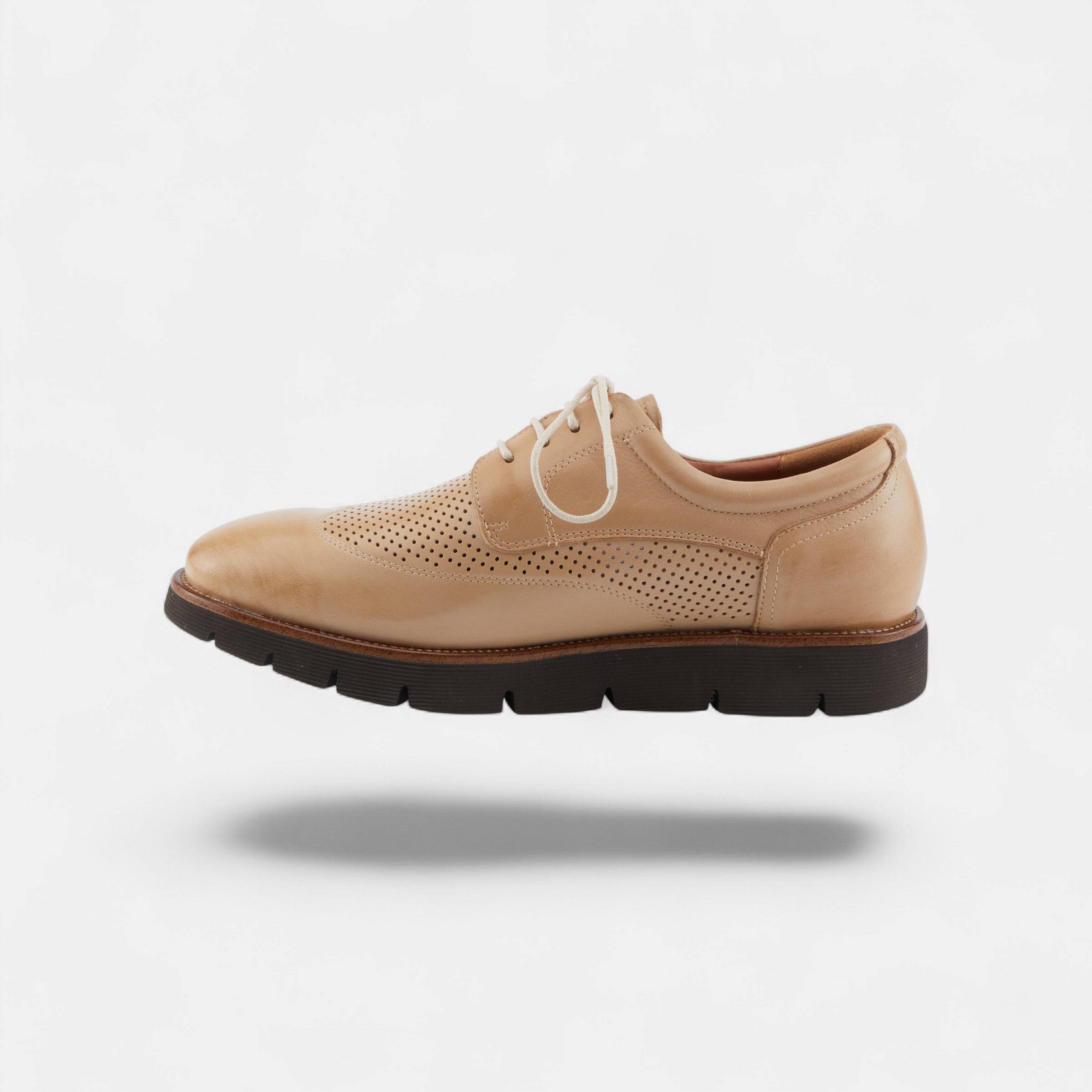 L'ARTISTE MEN ADLER BEIGE LEATHER OXFORD