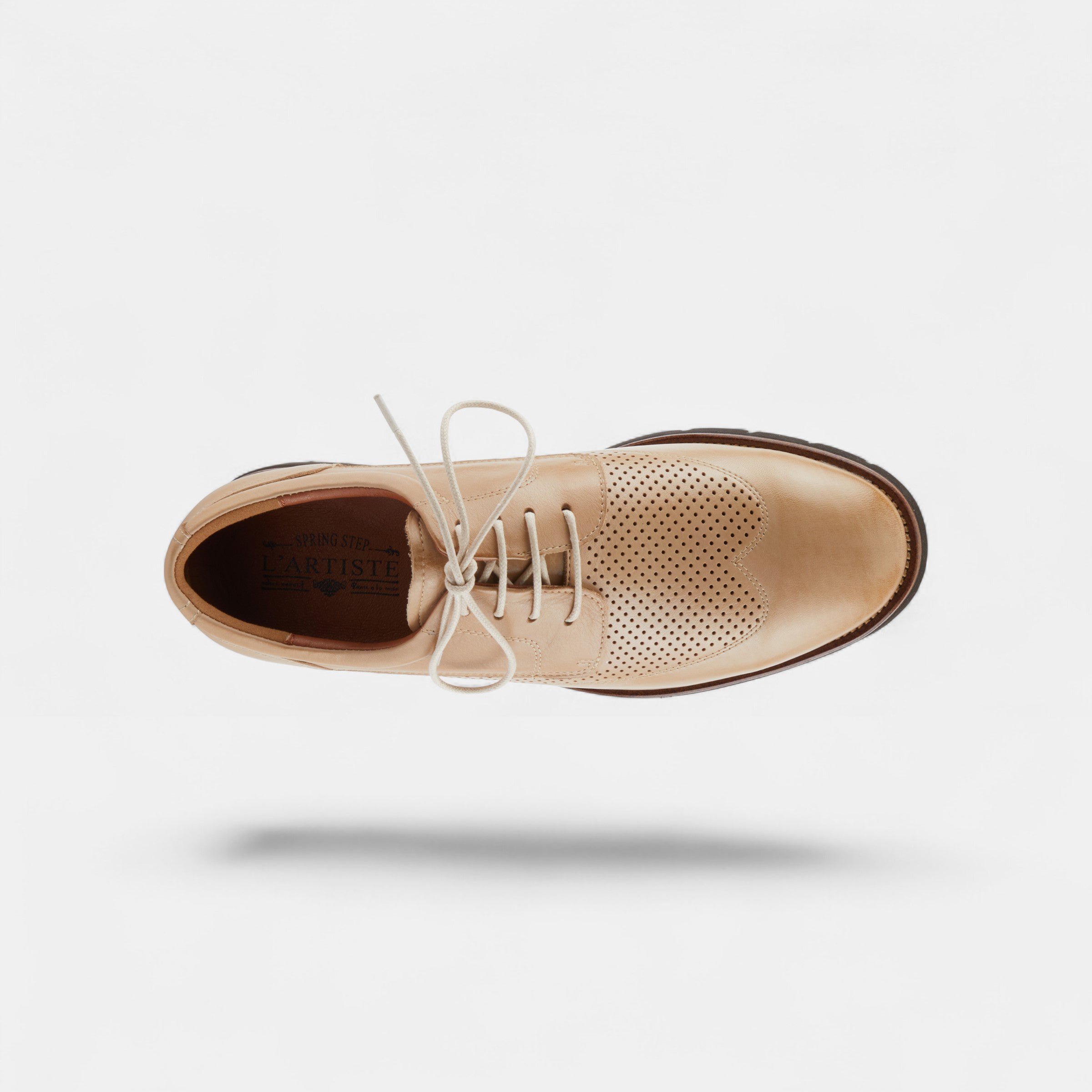 L'ARTISTE MEN ADLER BEIGE LEATHER OXFORD