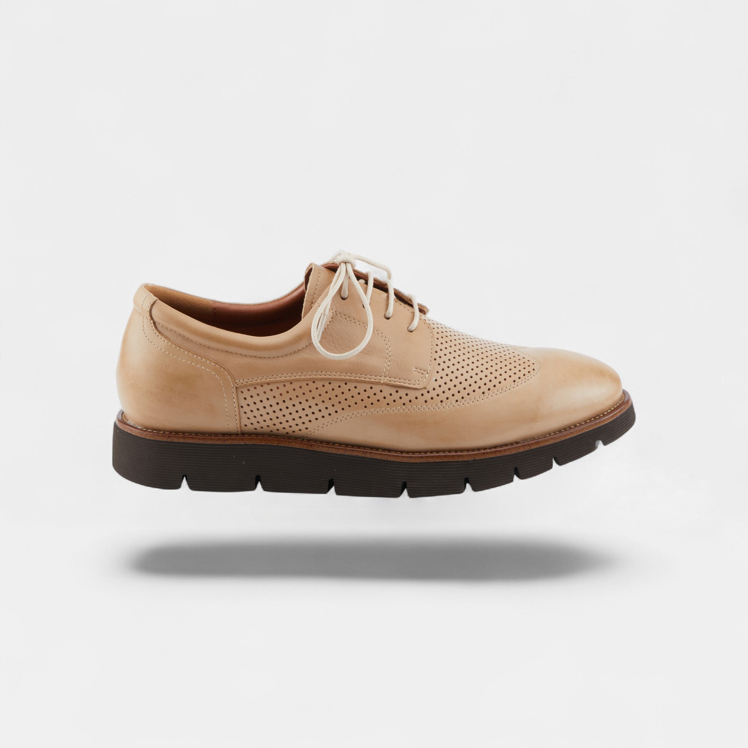 L'ARTISTE MEN ADLER BEIGE LEATHER OXFORD