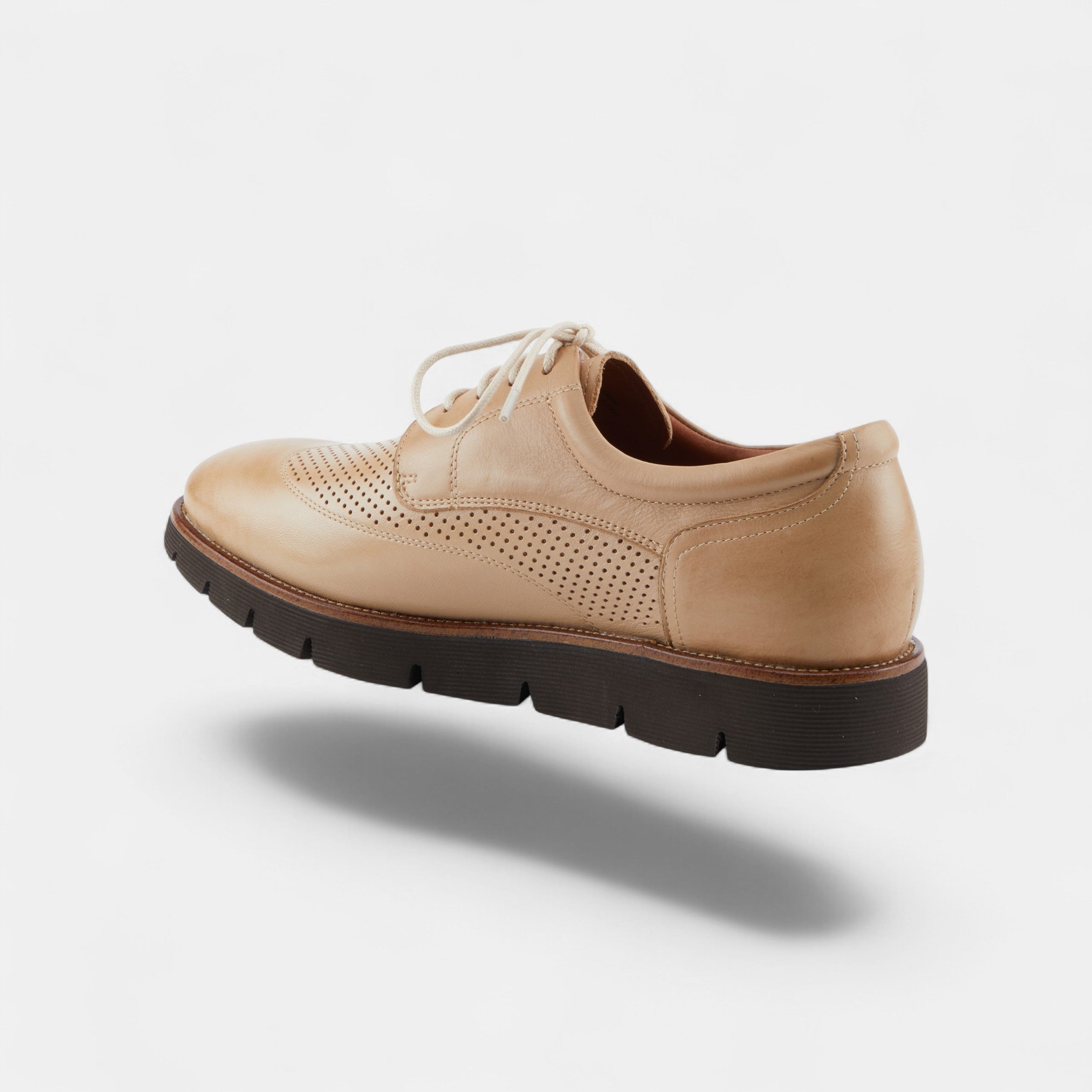 L'ARTISTE MEN ADLER BEIGE LEATHER OXFORD