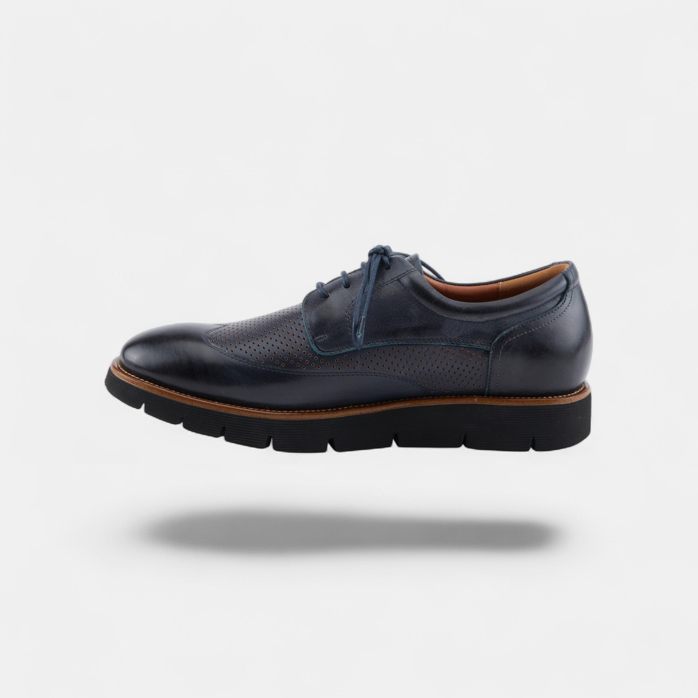 L'ARTISTE MEN ADLER NAVY LEATHER OXFORD