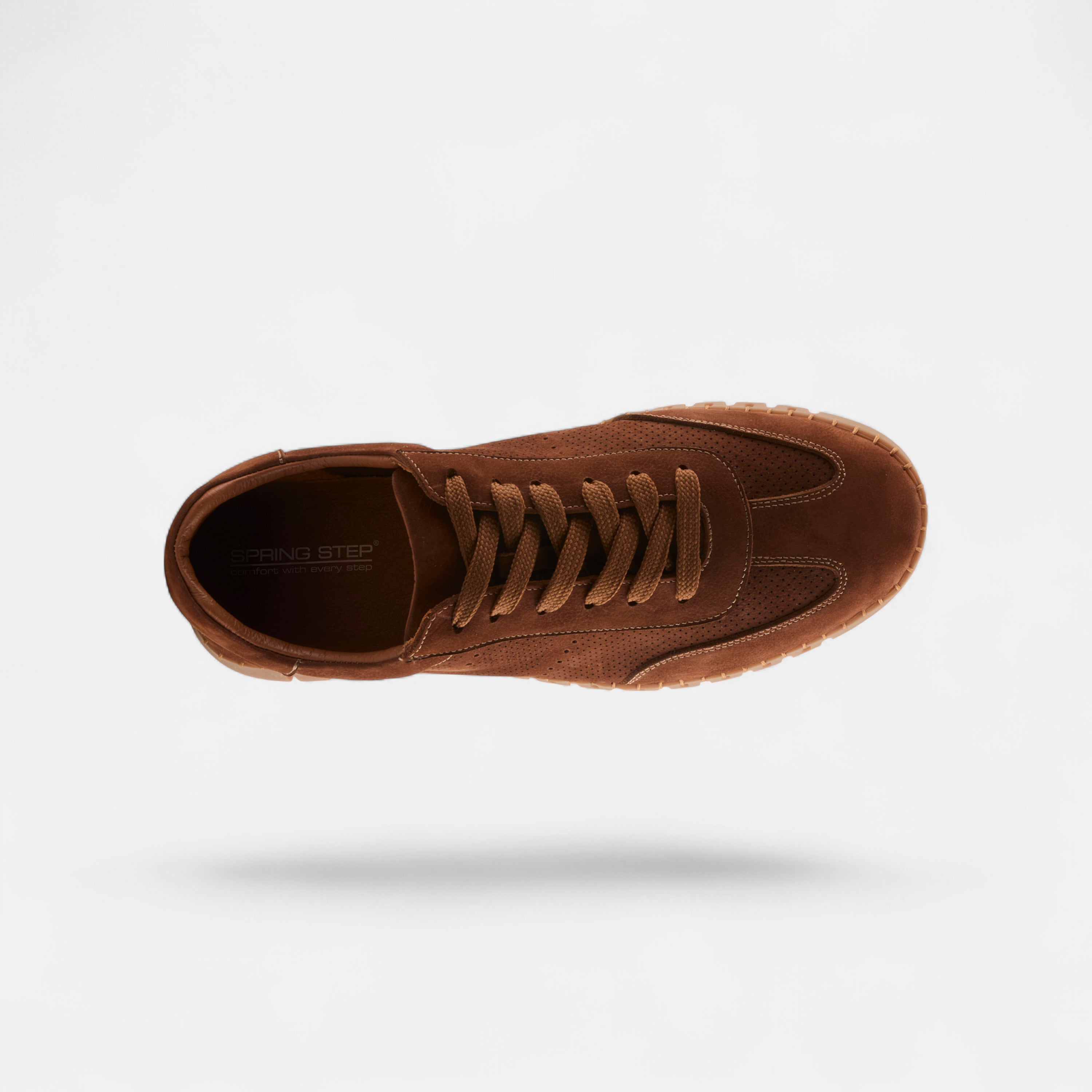 Armado men's lace-up casual sneakers in Brown