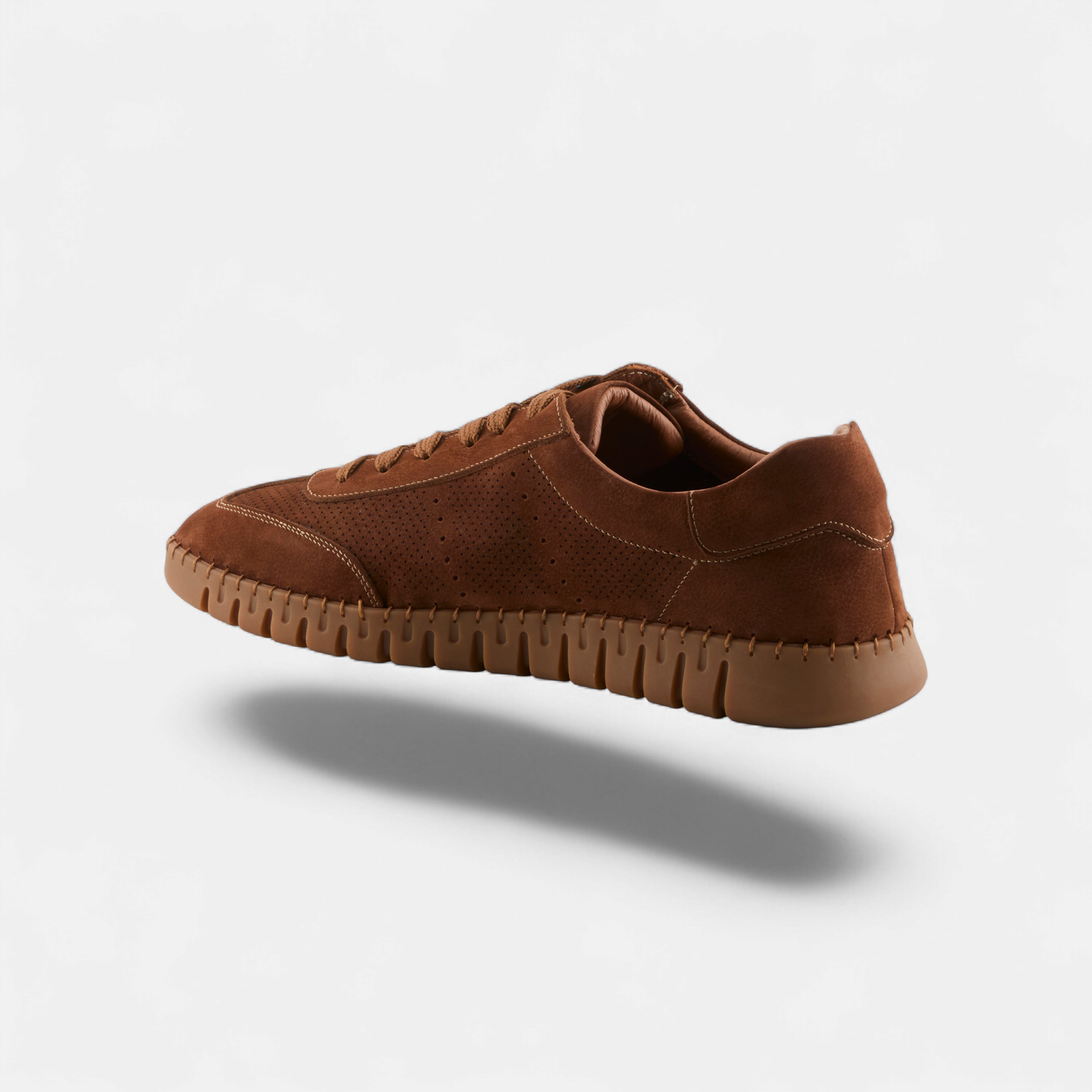 Armado men's lace-up casual sneakers in Brown