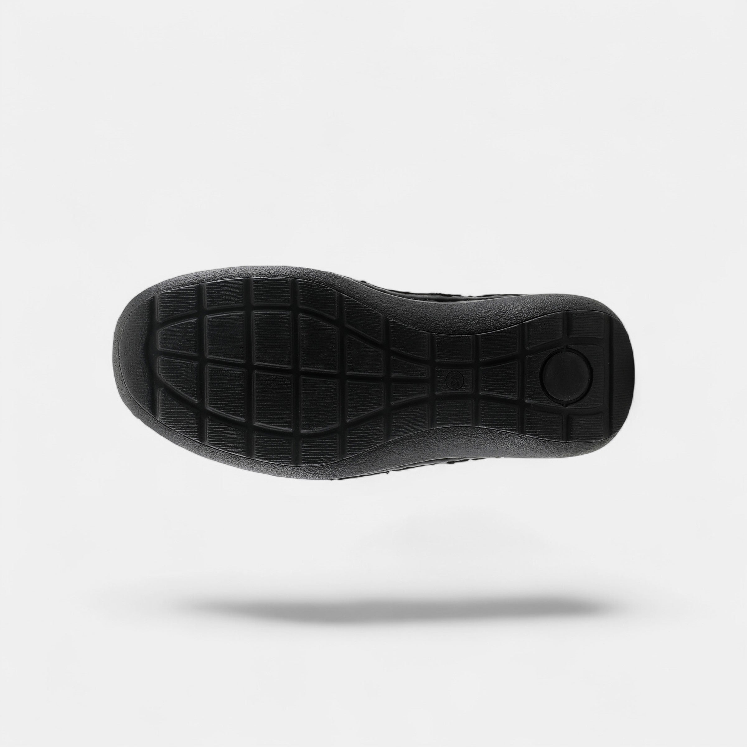 SPRING STEP MEN ASPENO BLACK LEATHER CLOSED-BACK SANDAL