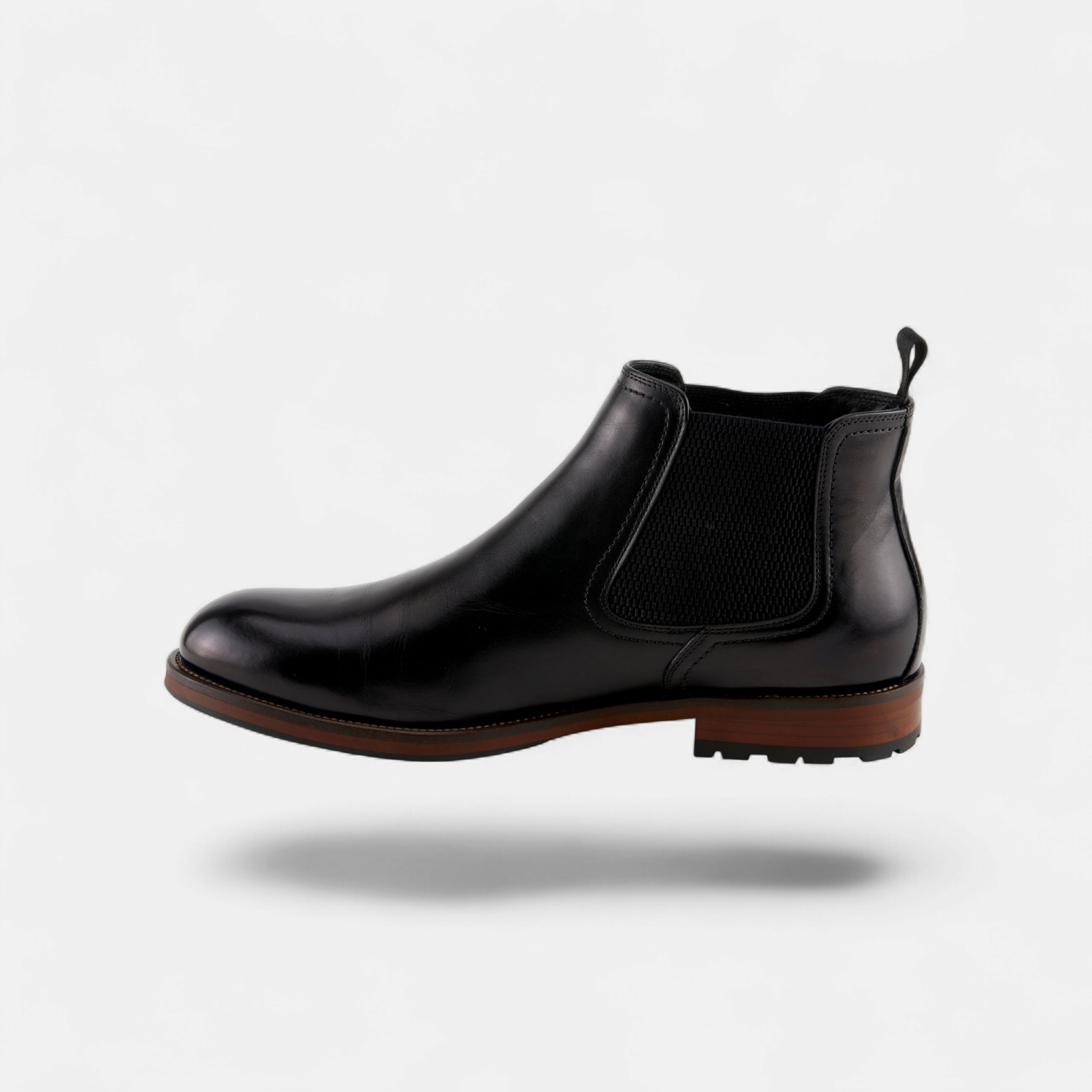 SPRING STEP MEN BAXTER BLACK LEATHER CHELSEA BOOT