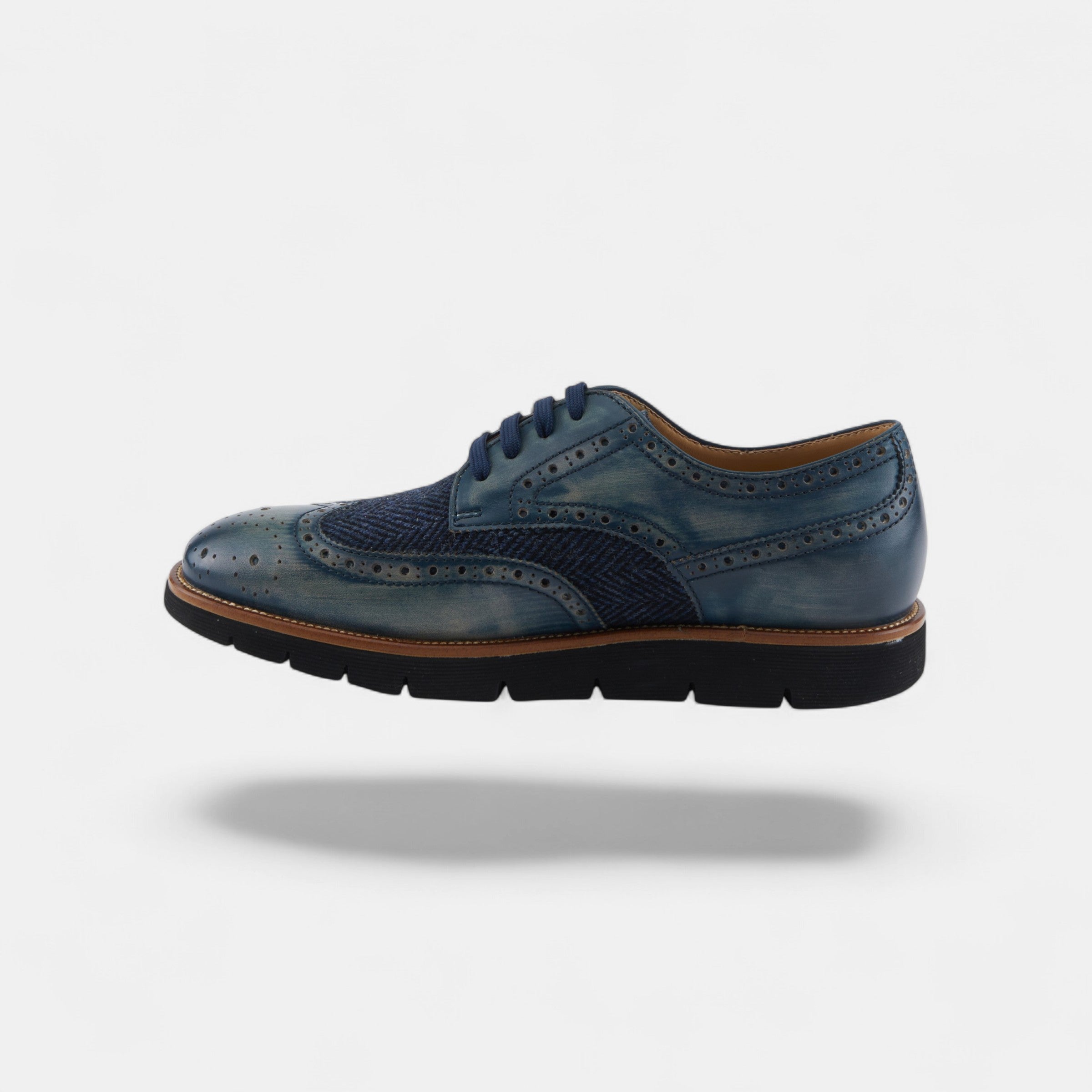 L'Artiste Men Beaufort Navy Oxford Shoe Leather