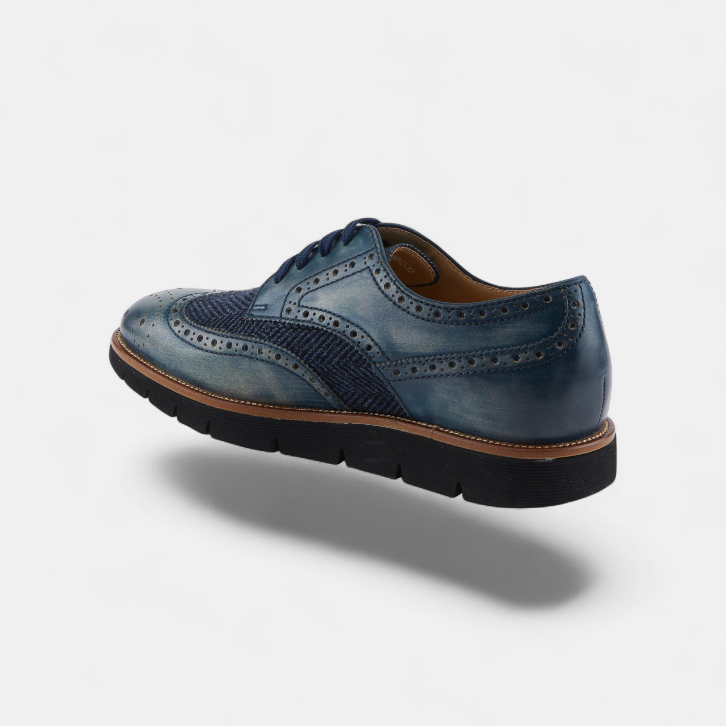 L'Artiste Men Beaufort Navy Oxford Shoe Leather