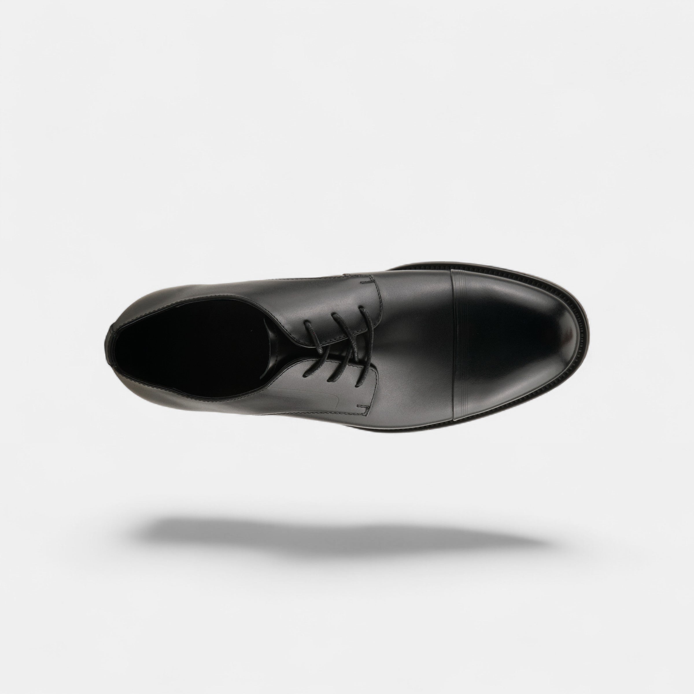 Spring Step Men Benel Black Leather Cap-Toe Oxford
