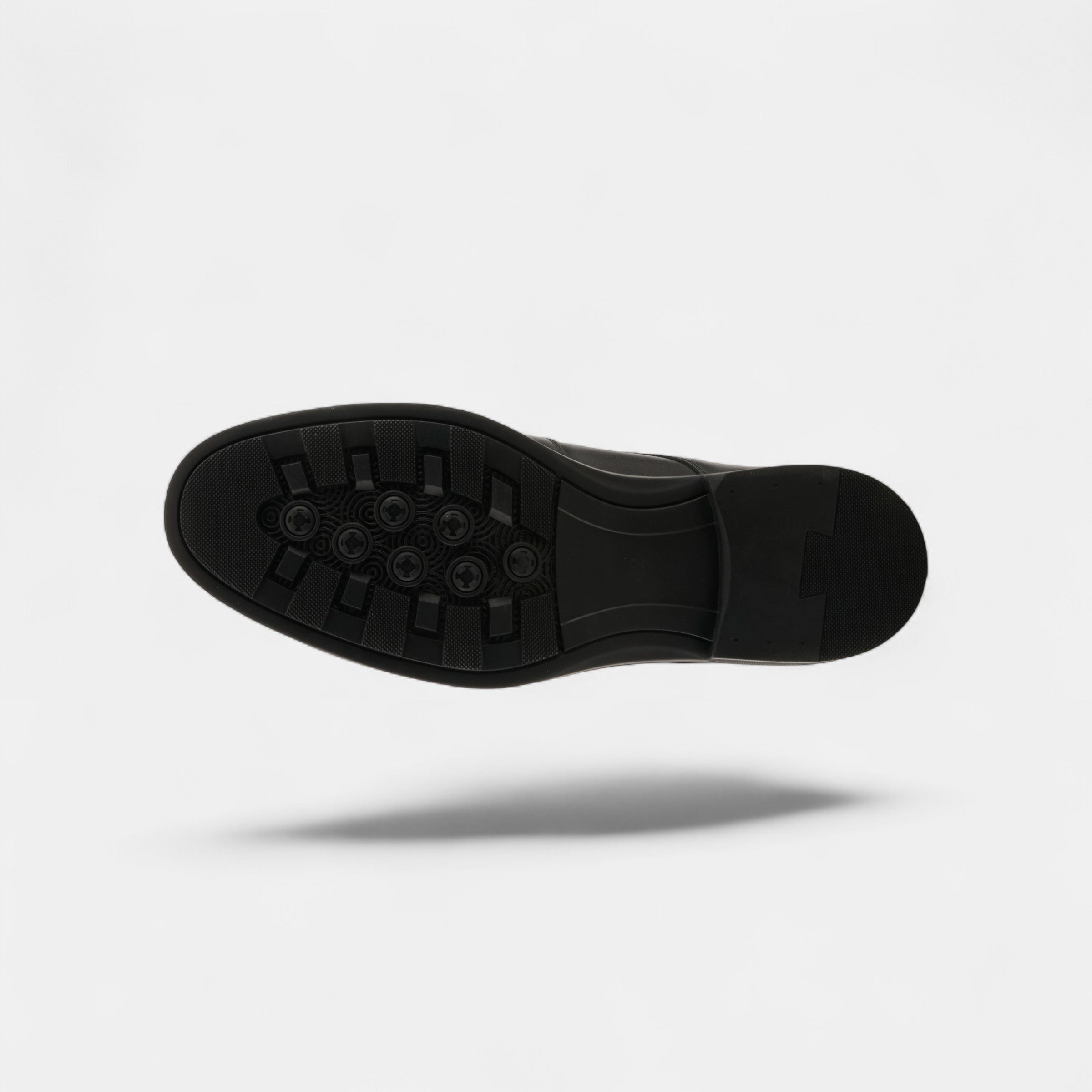 Spring Step Men Benel Black Leather Cap-Toe Oxford