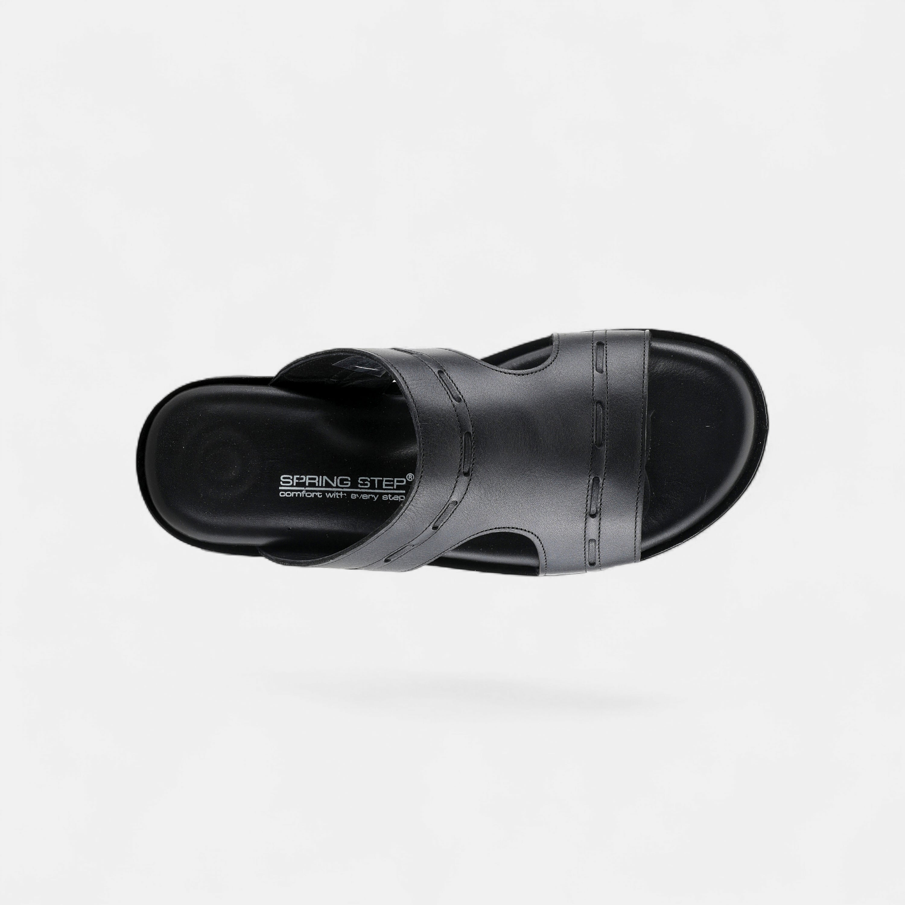 Spring Step Men Benn Black Slide Sandals