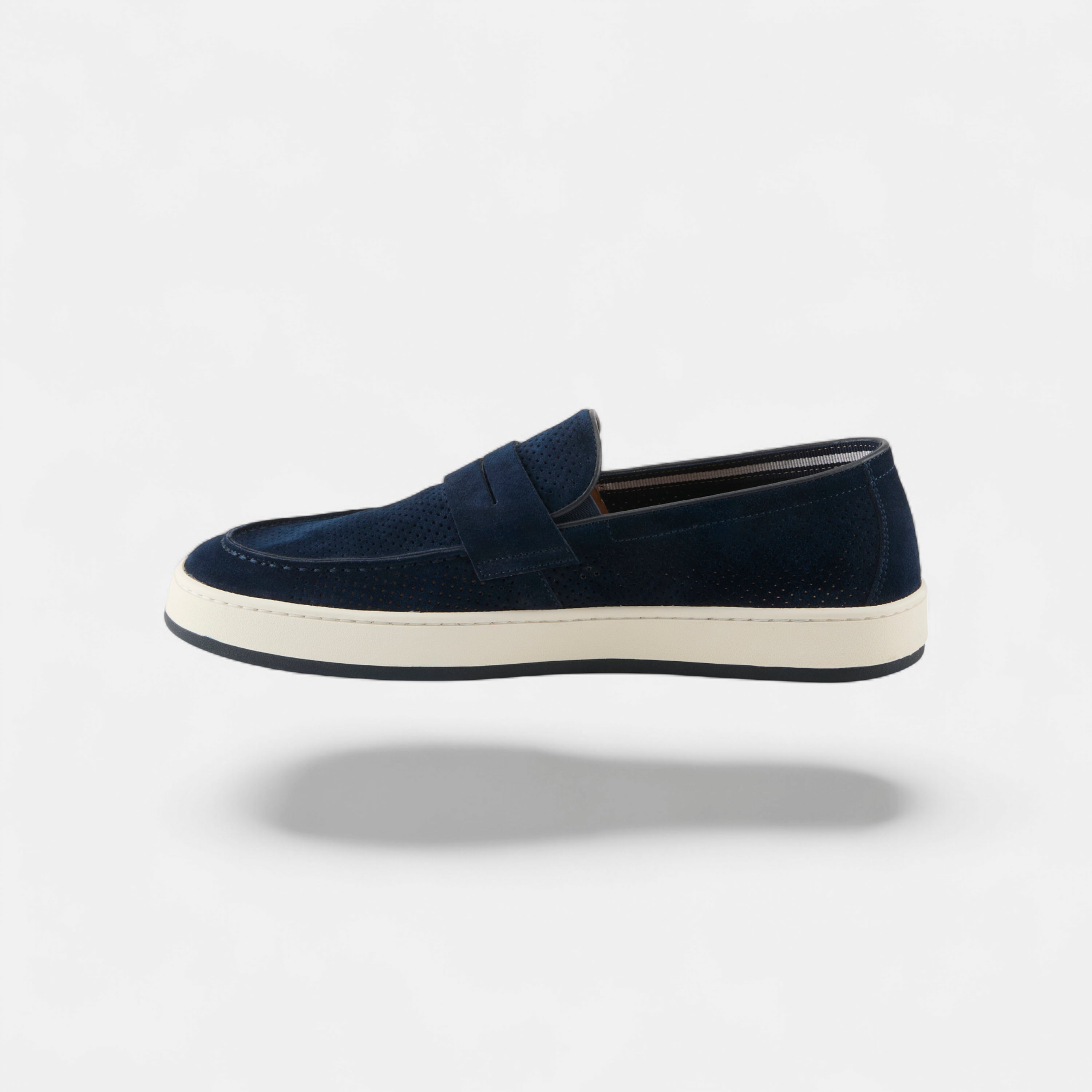 SPRING STEP MEN HOWE NAVY SUEDE SHOES