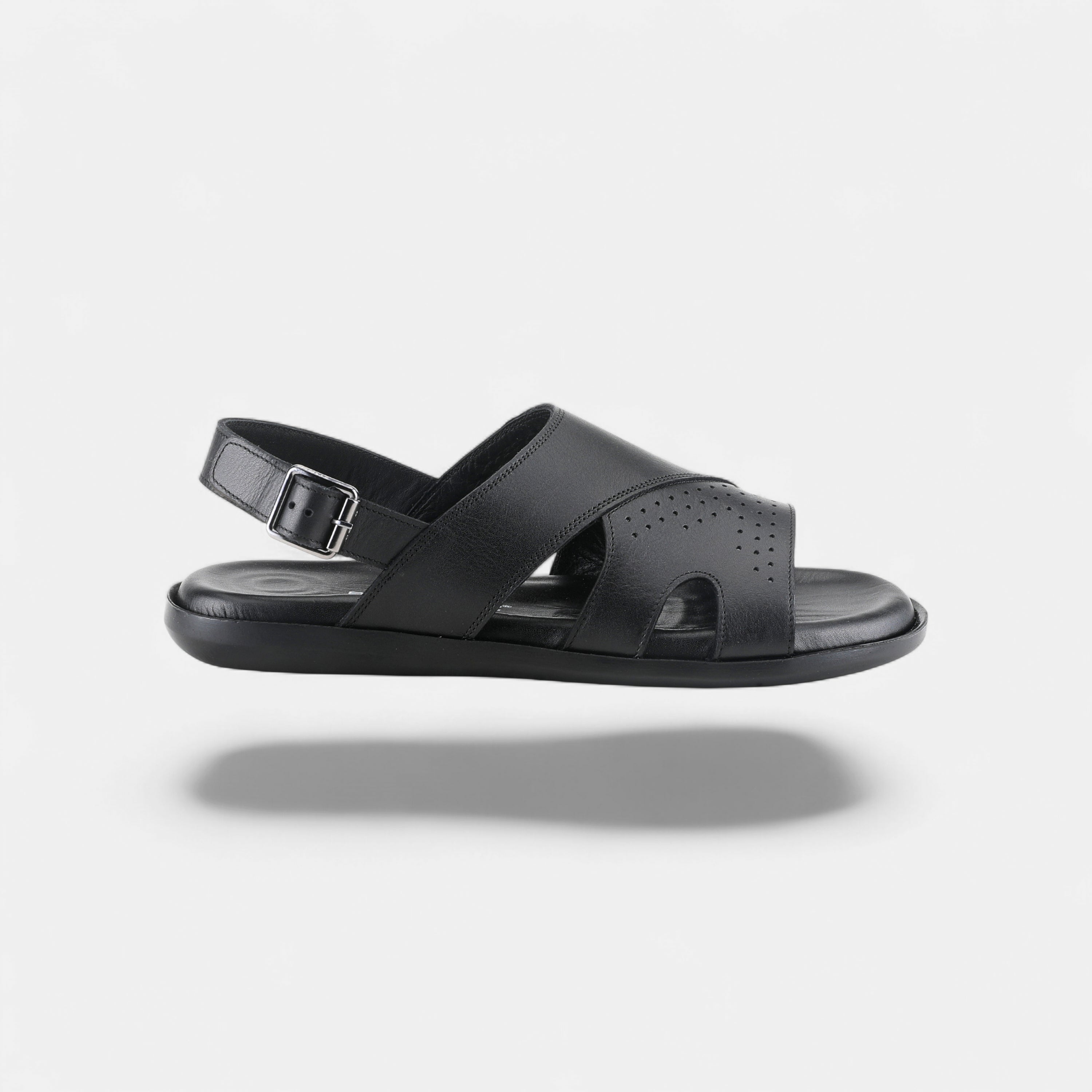 SPRING STEP MEN JEFF BLACK BACK STRAP SANDALS