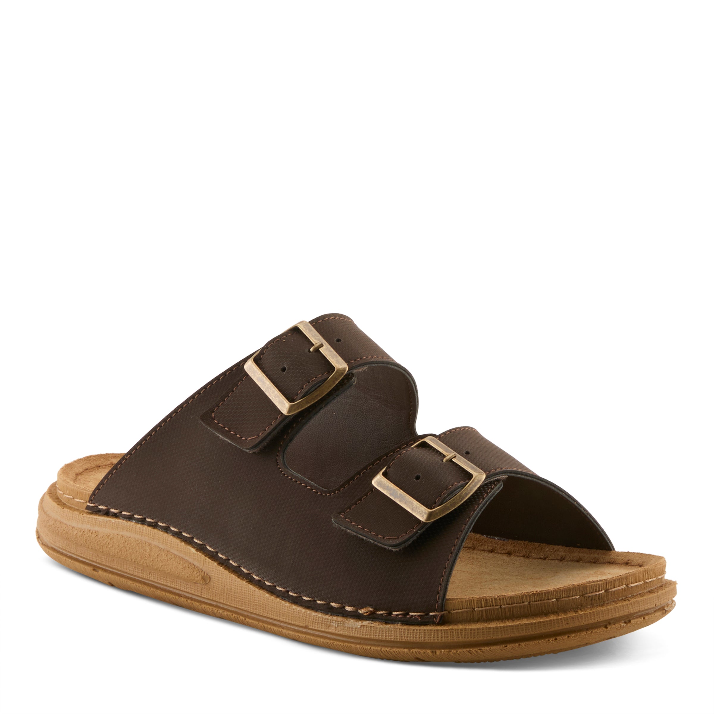 Kovan men's slide sandal in Dark Brown