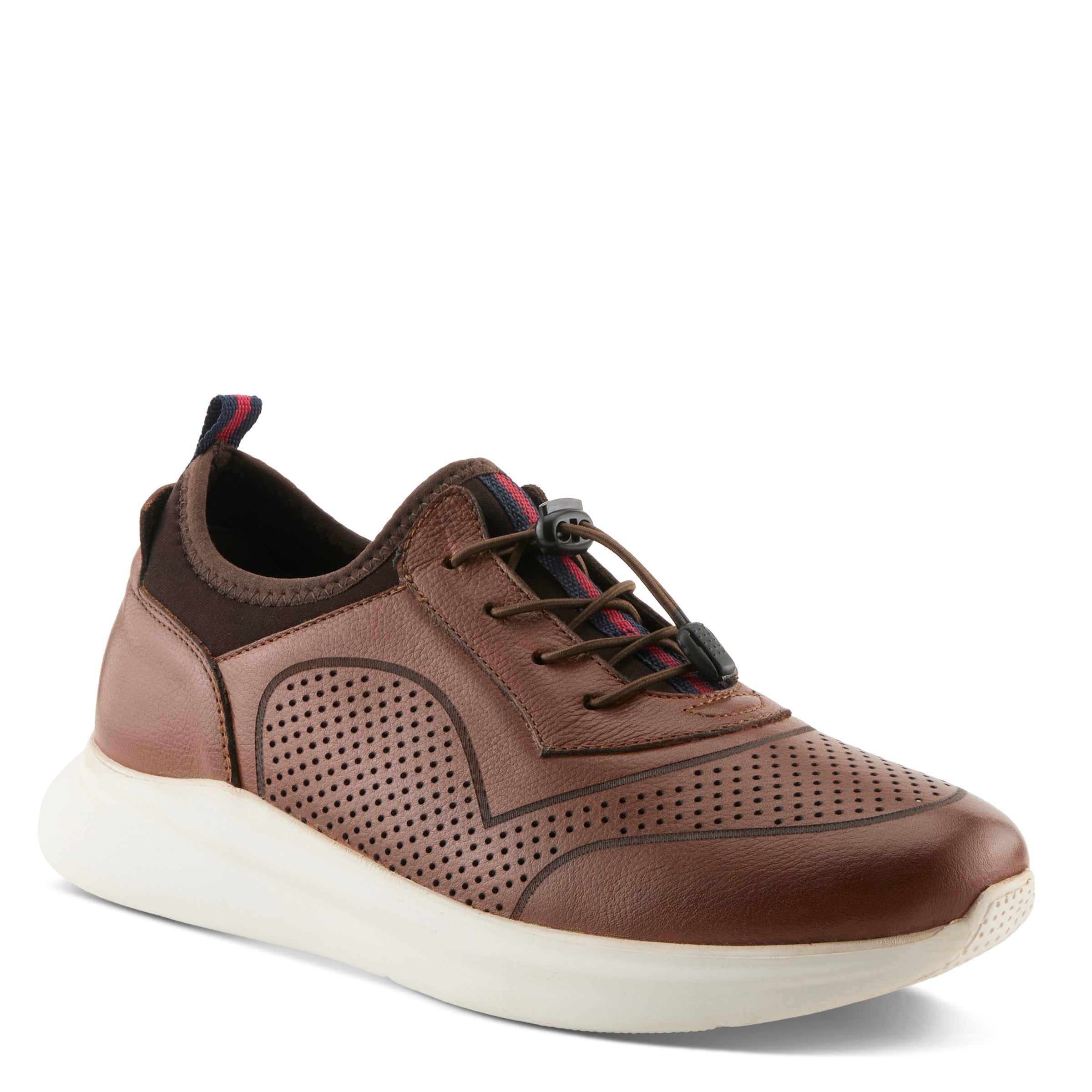 Kriss men's lace-up casual sneakers in Cognac