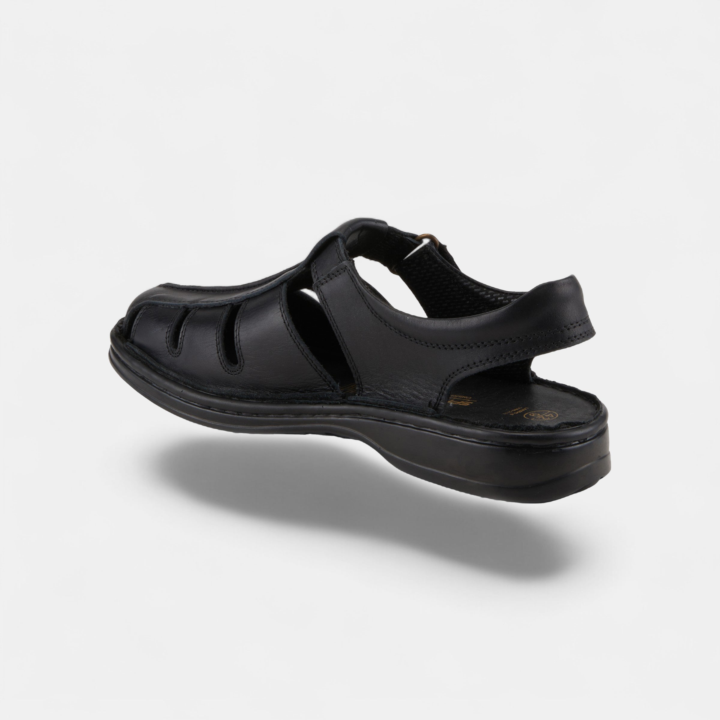 Spring Step Men Laredo Black Leather Sandal