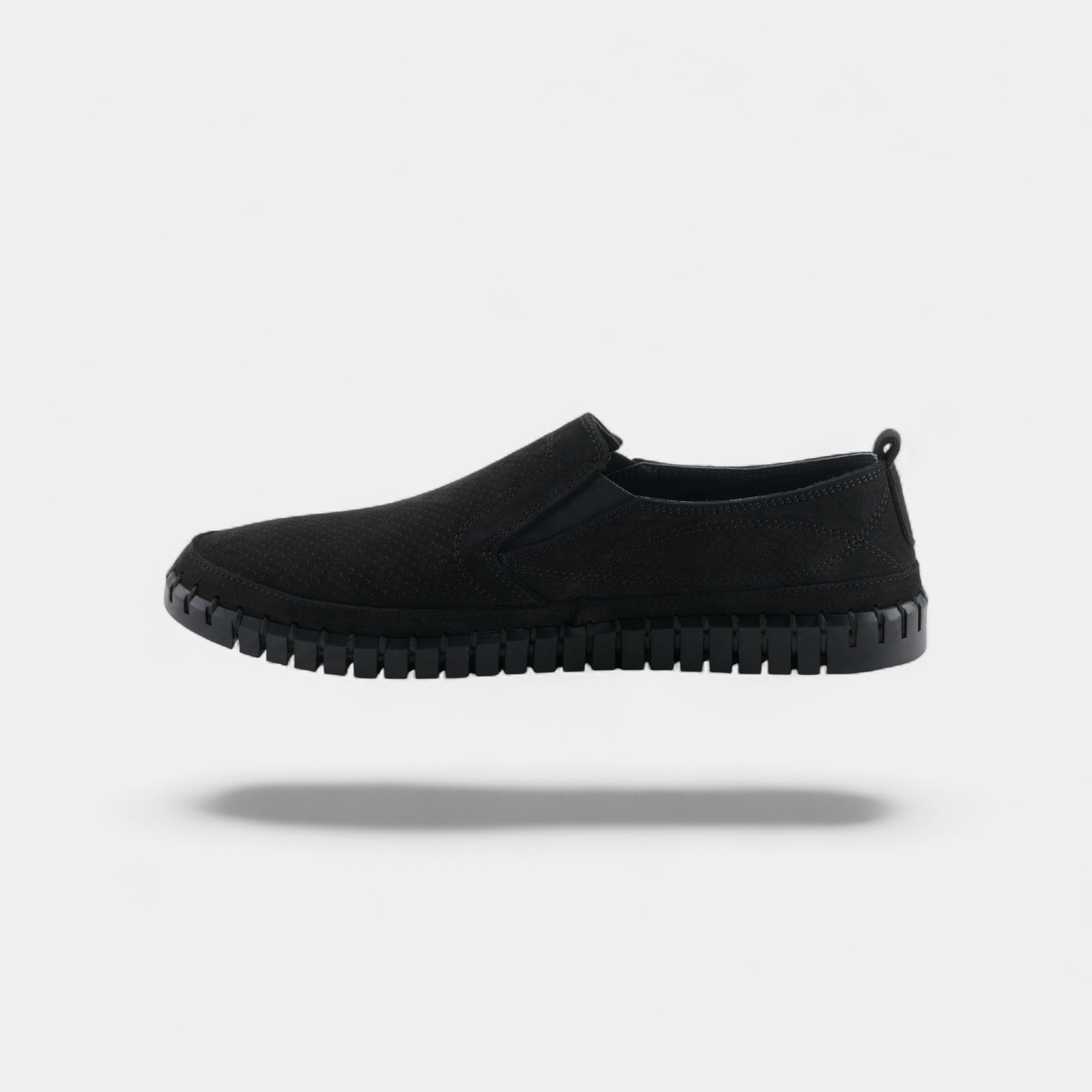 SPRING STEP MEN MATEO BLACK NUBUCK LEATHER LOAFER