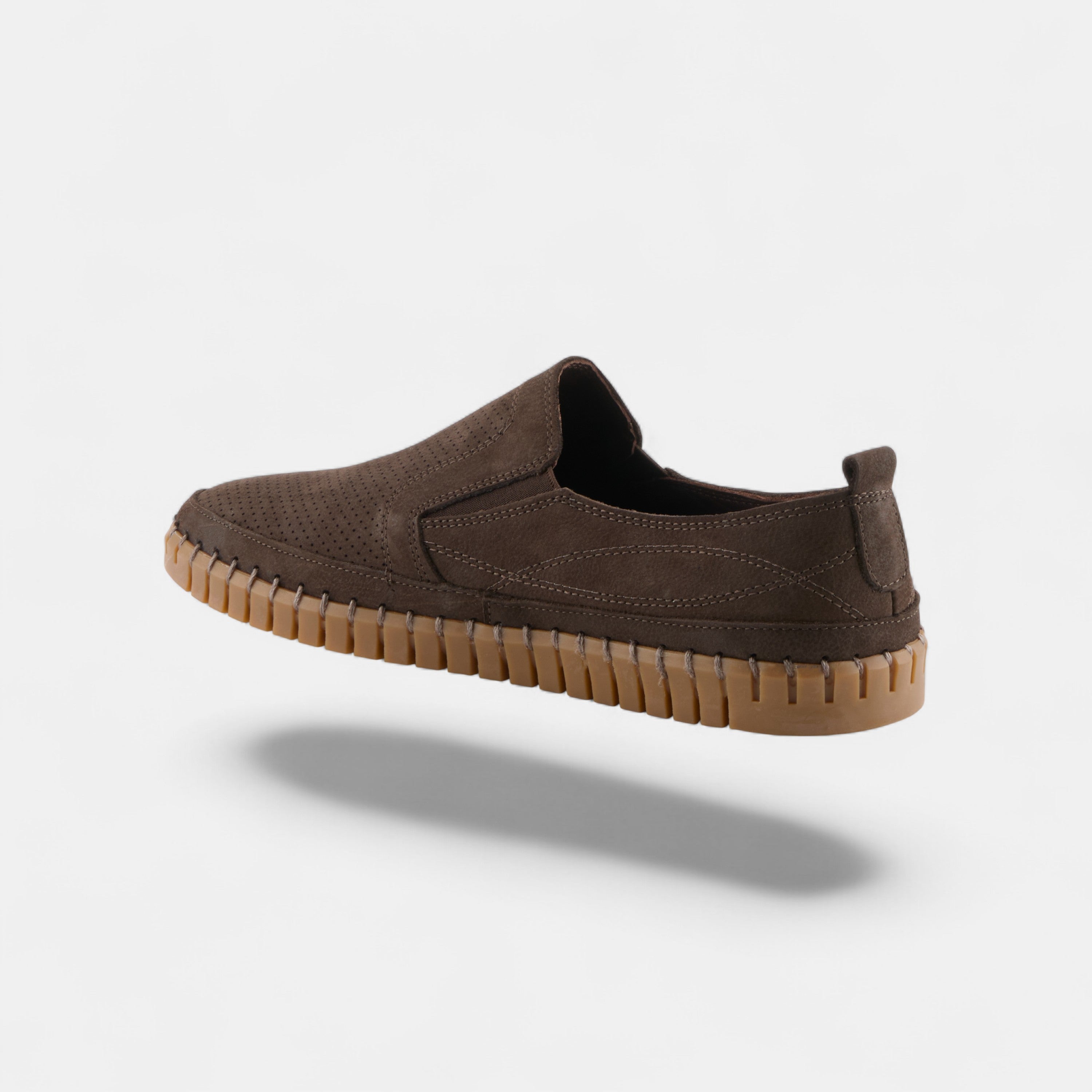 Spring Step Men Mateo Brown Nubuck Leather Loafer