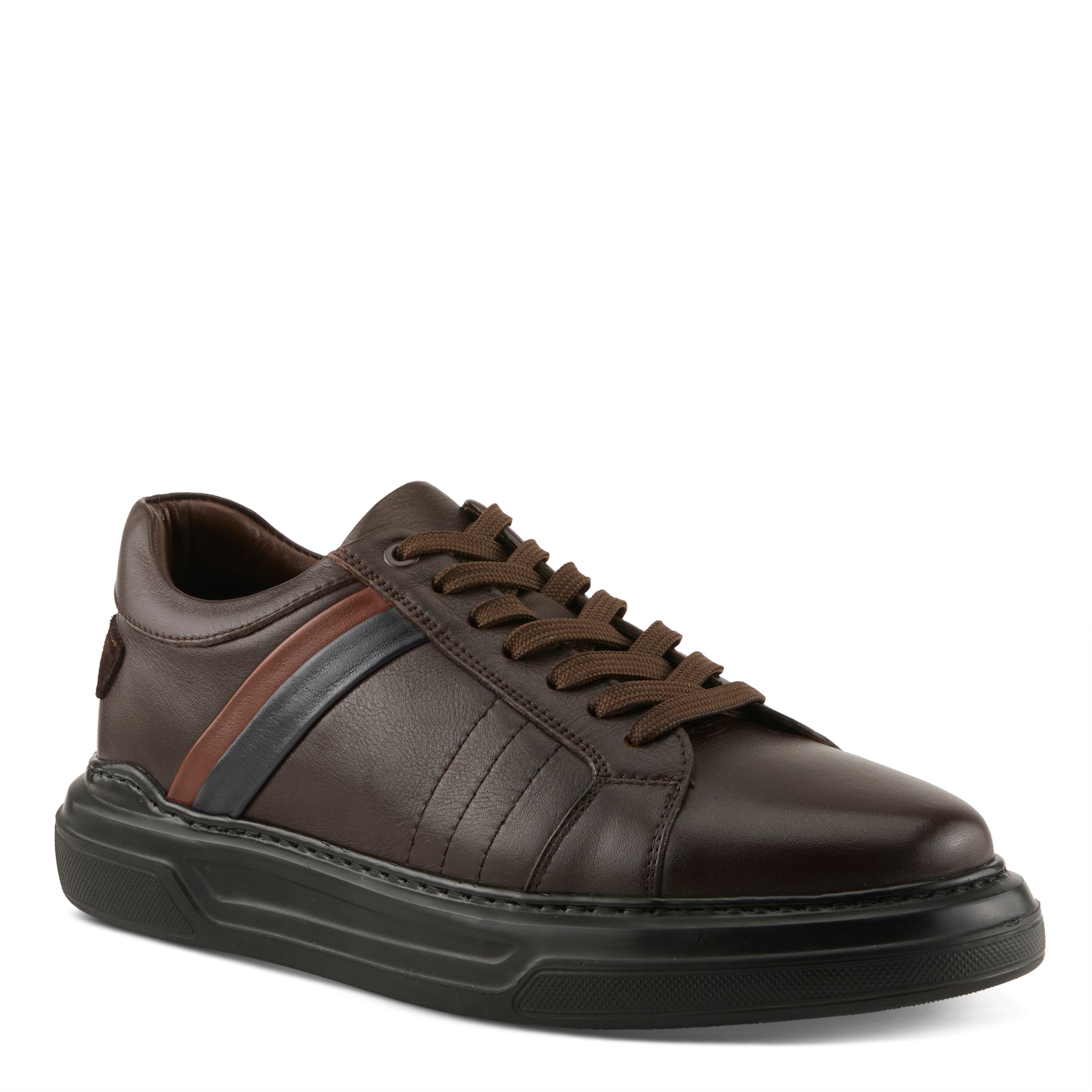 Nirel Dark men's casual sneakers in Brown Multi