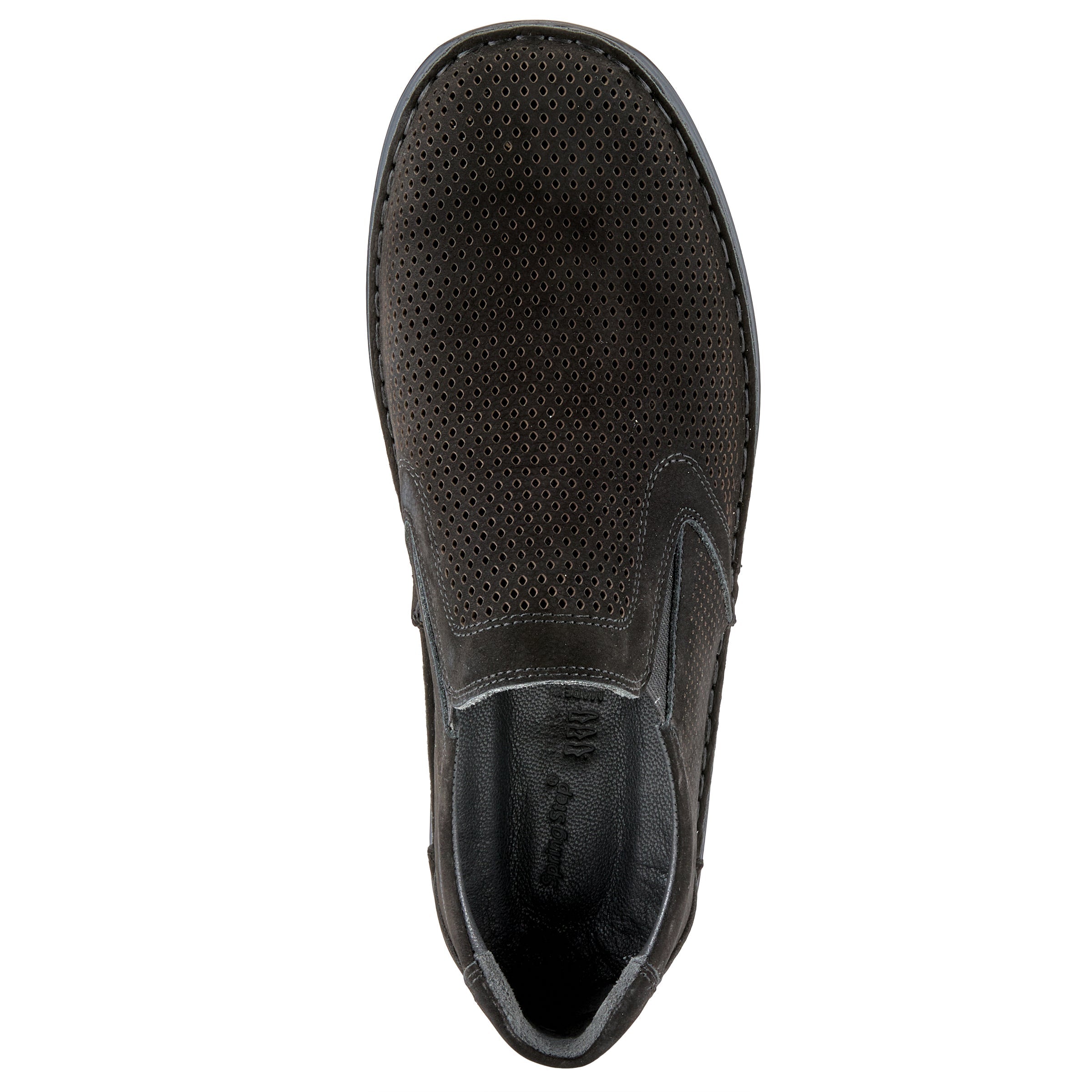 Surano men's slip-on casual shoes in Black Nubuck