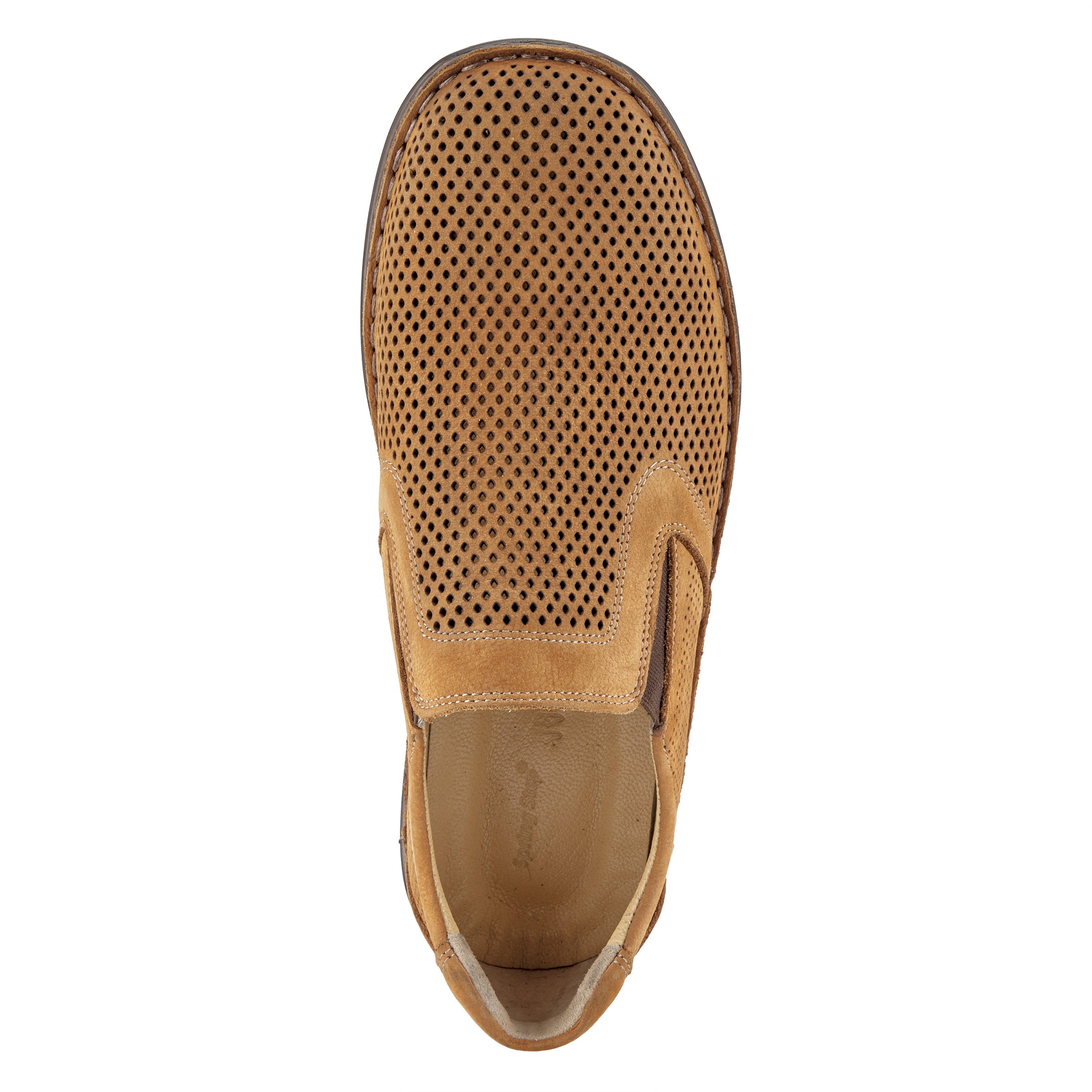 Surano Cognac Nubuck men's slip-on casual shoes in Default