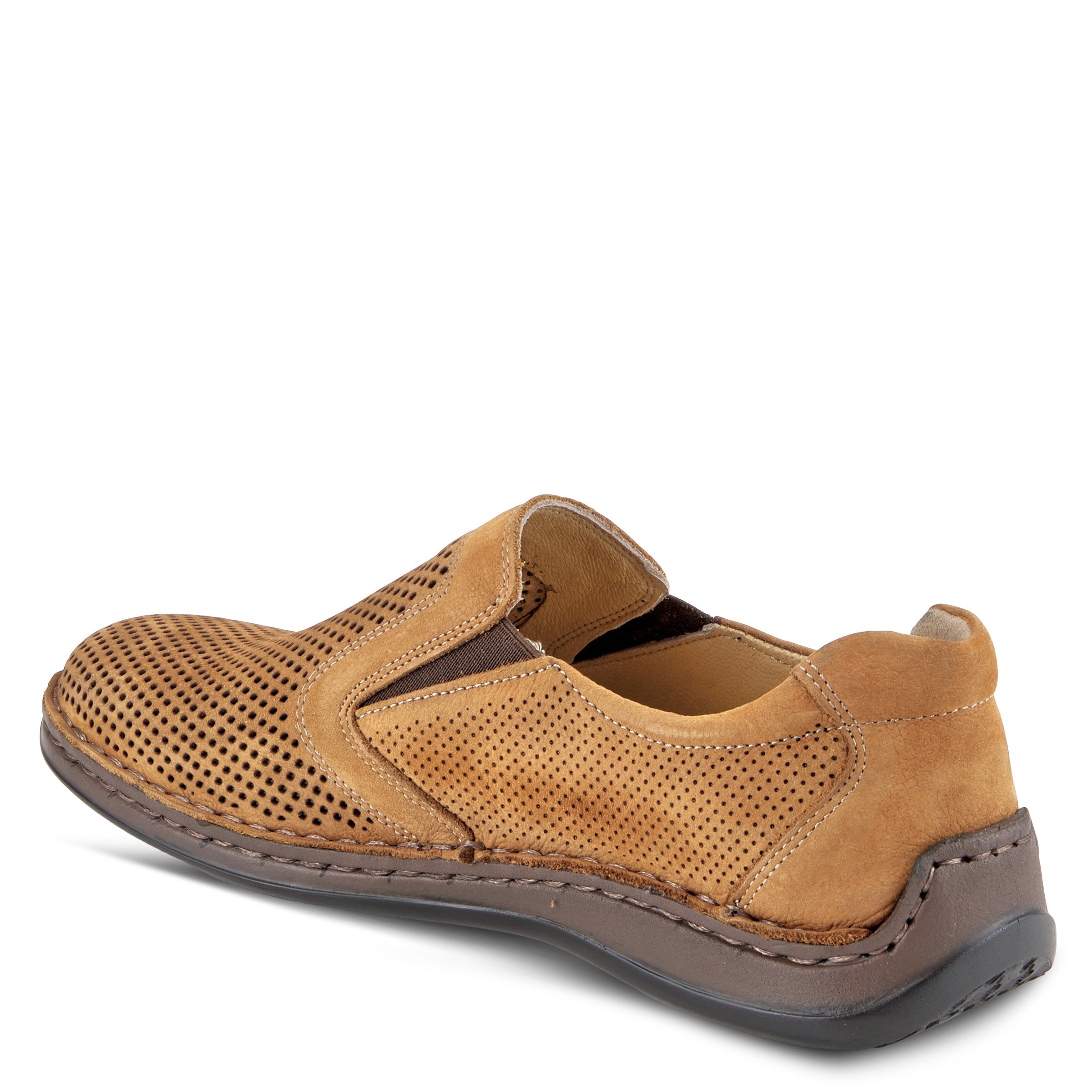 Surano Cognac Nubuck men's slip-on casual shoes in Default